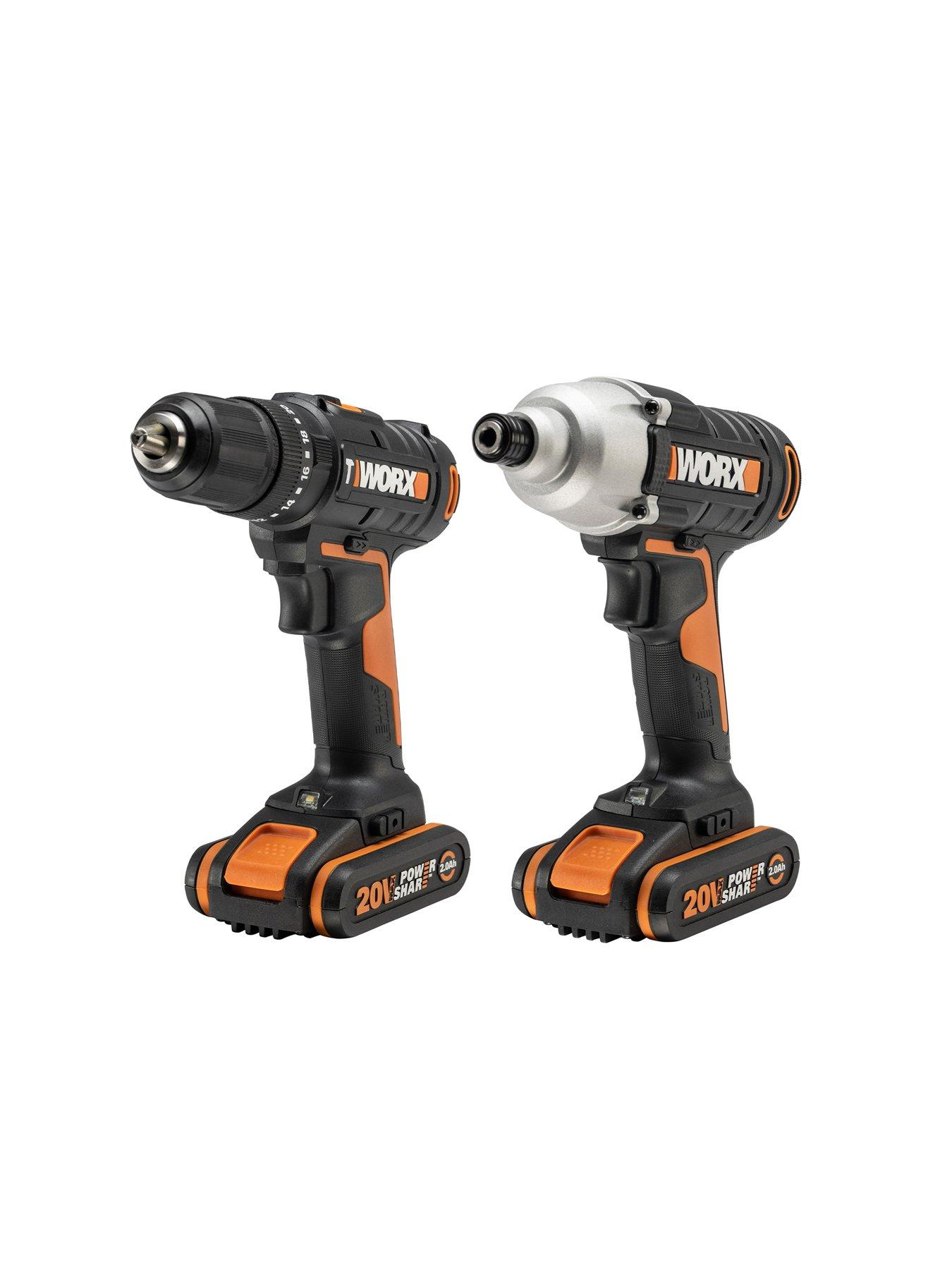 Worx 20V Drill Twin Pack Hammer Drill Impact Driver WX902