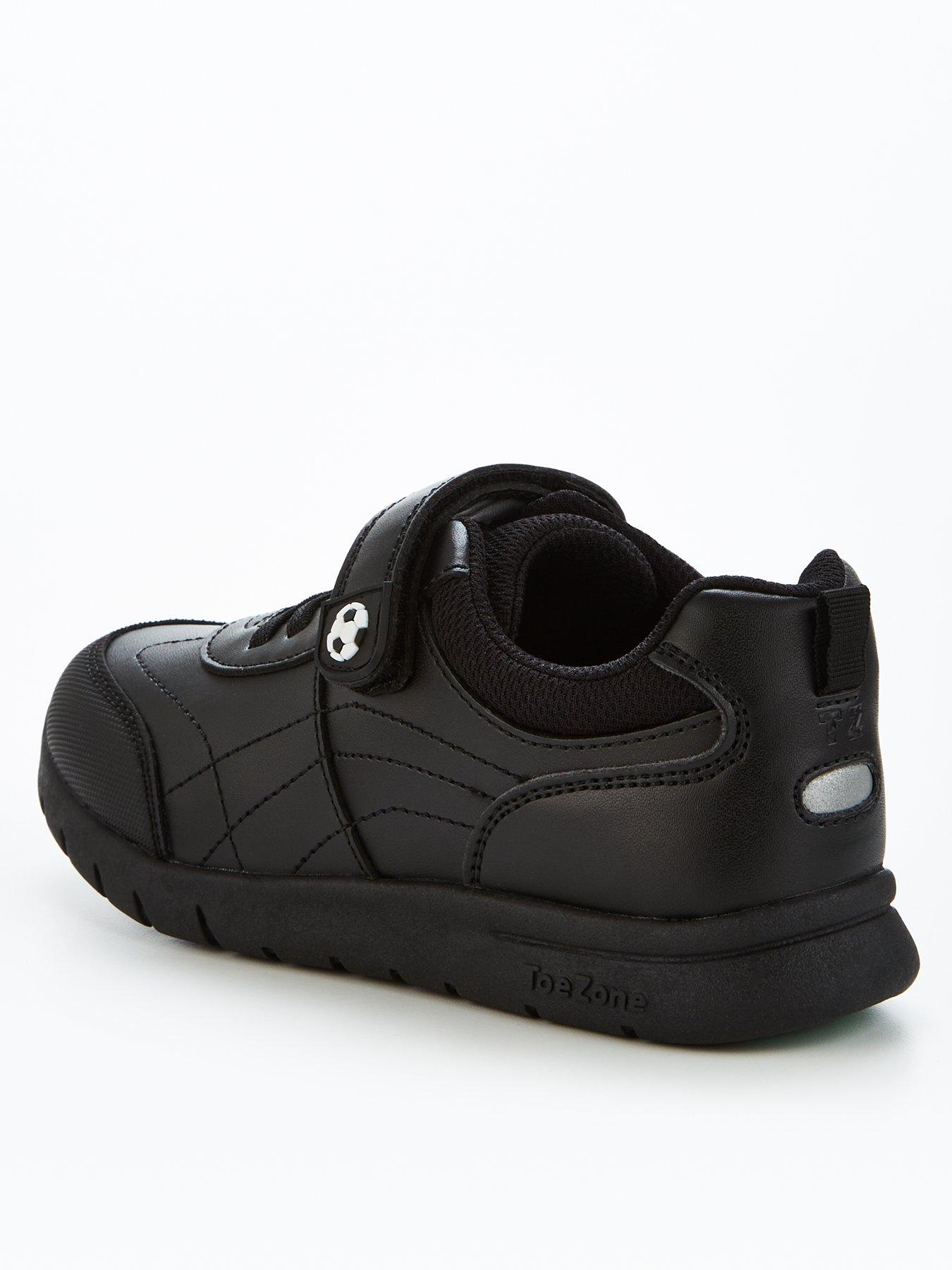 Image 3 of 6 of The Very Collection Boys ToeZone&nbsp;Leather Football Strap Trainers - Black