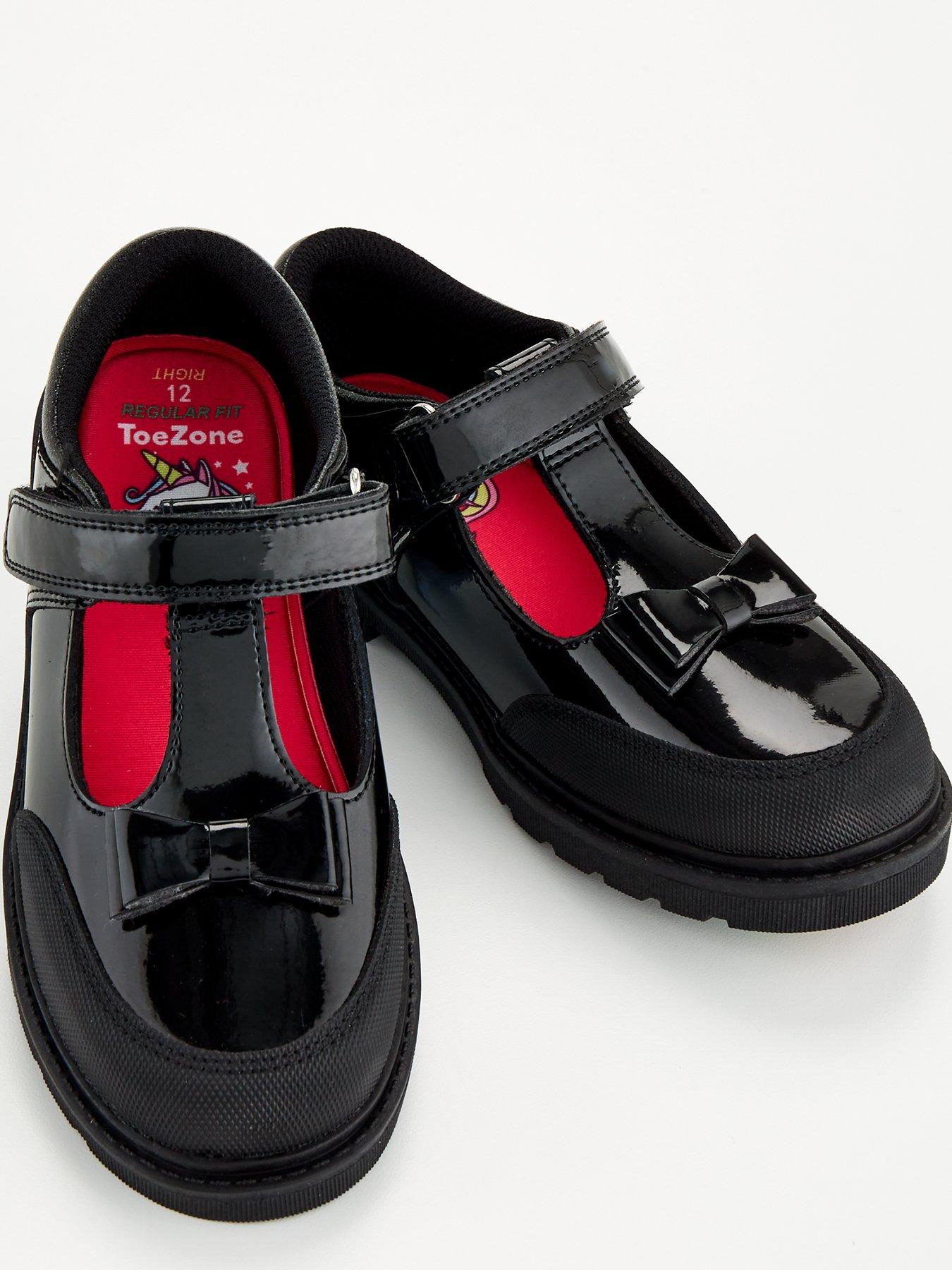 Image 4 of 6 of V by Very Toezone Girls T-bar Patent Leather Bow Shoe