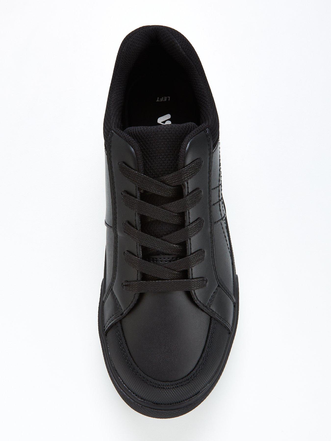 Image 4 of 6 of V by Very Boys Leather Lace Up School Trainers - Black