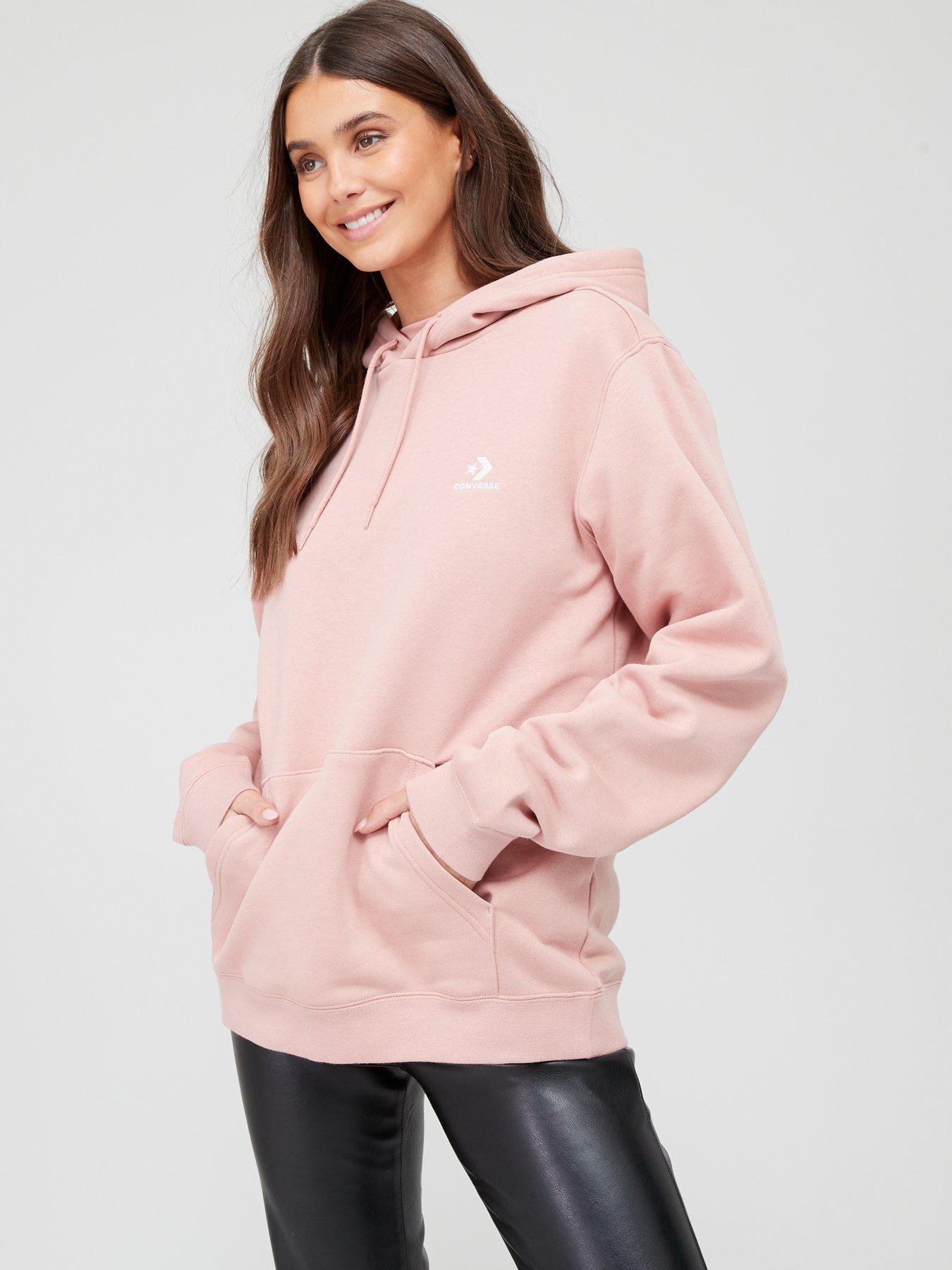 Pink shop converse sweatshirt