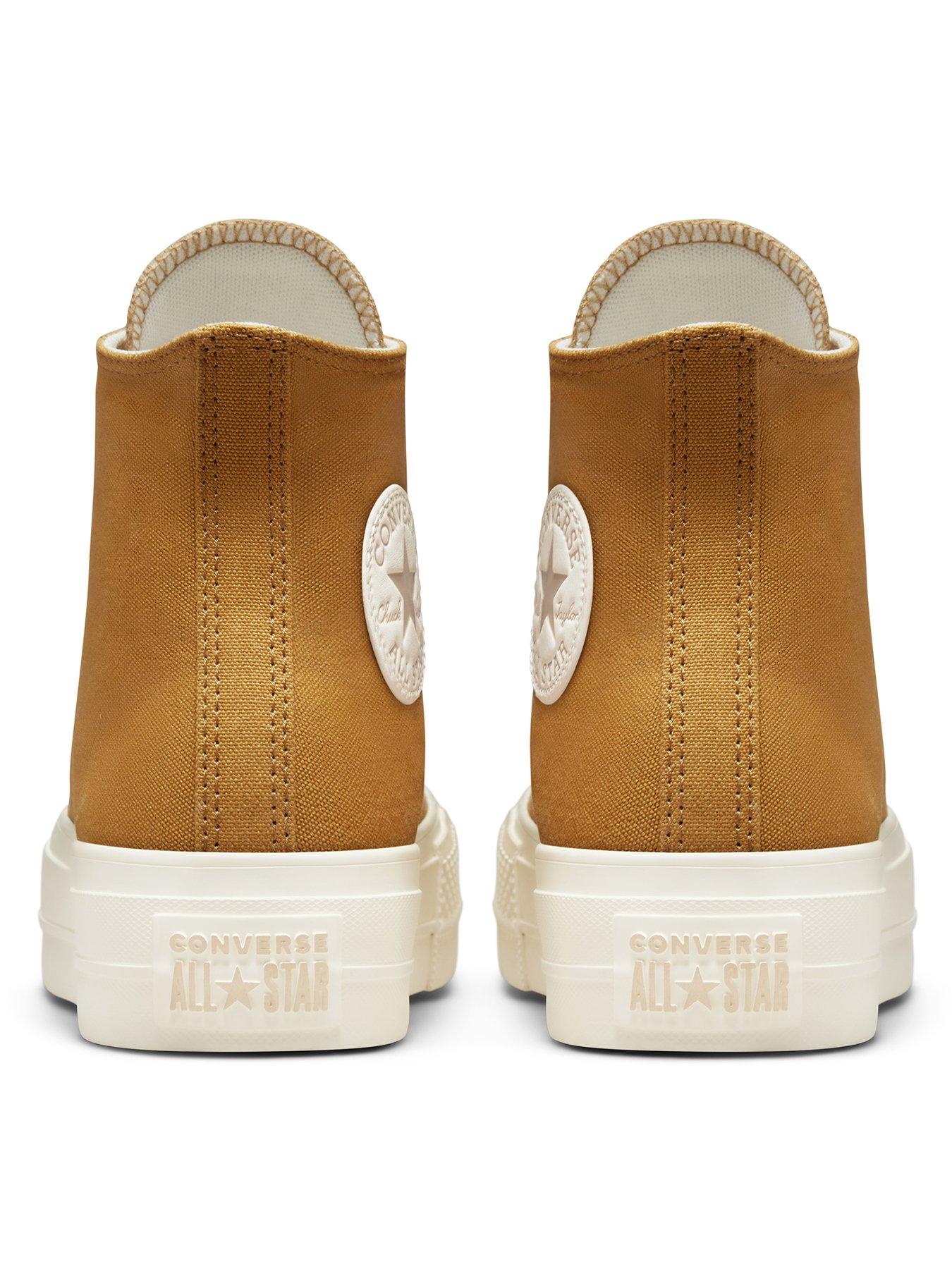 Converse Womens Chuck Taylor All Star Lift Hi Top Trainers Tan