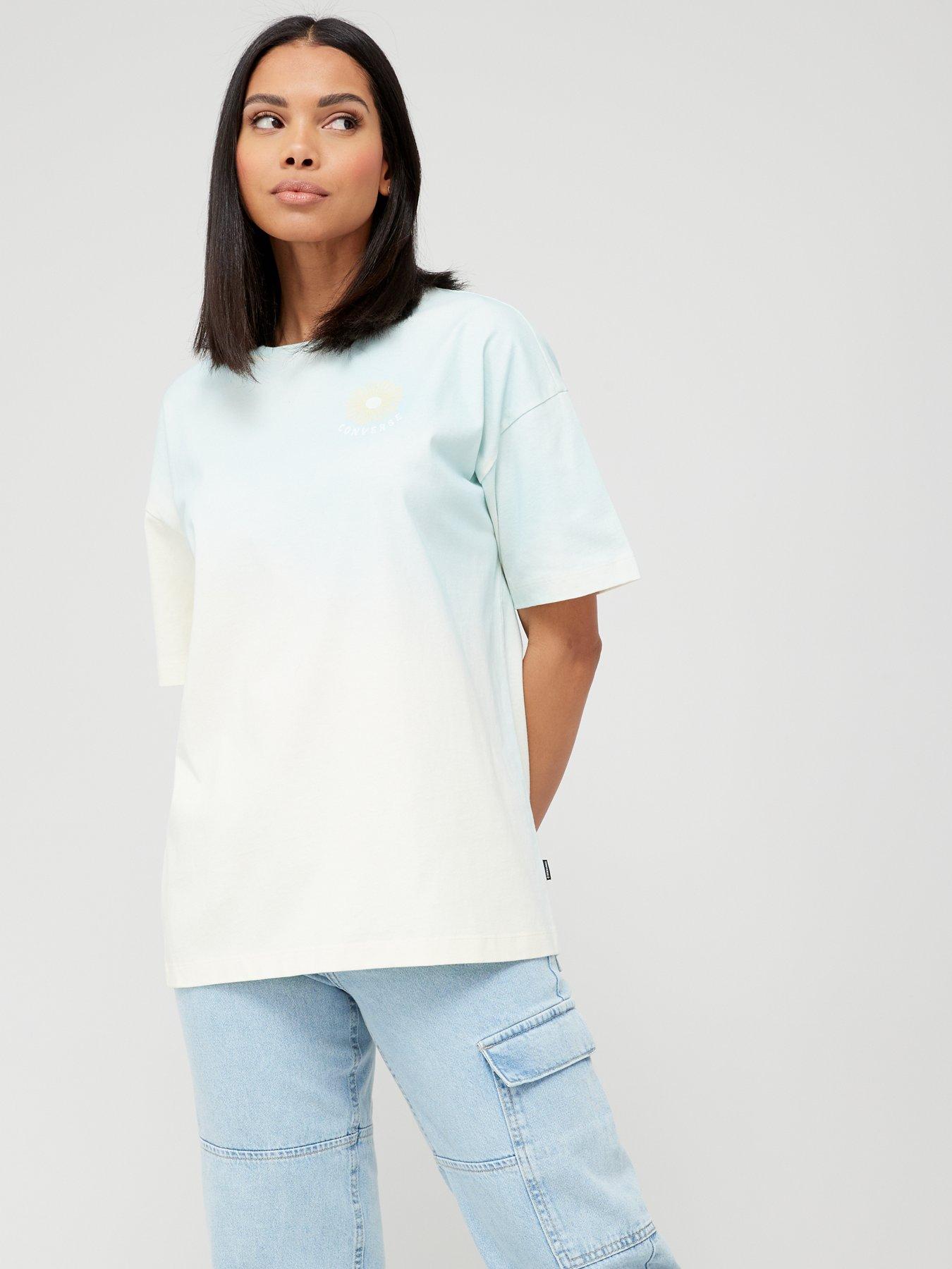 Spray Dip Oversized T Shirt Cream