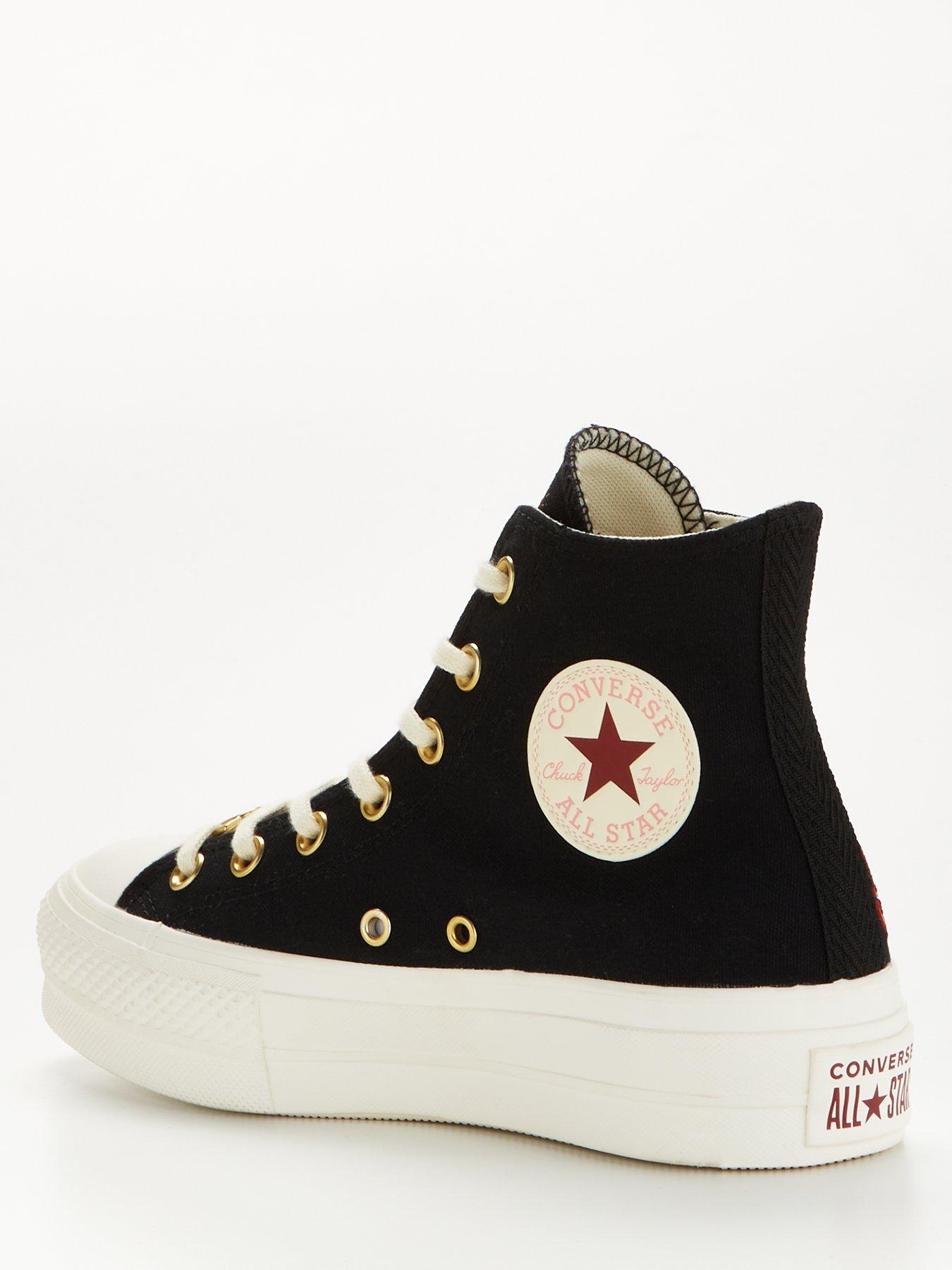 Black chuck taylor all cheap star lift hi trainers