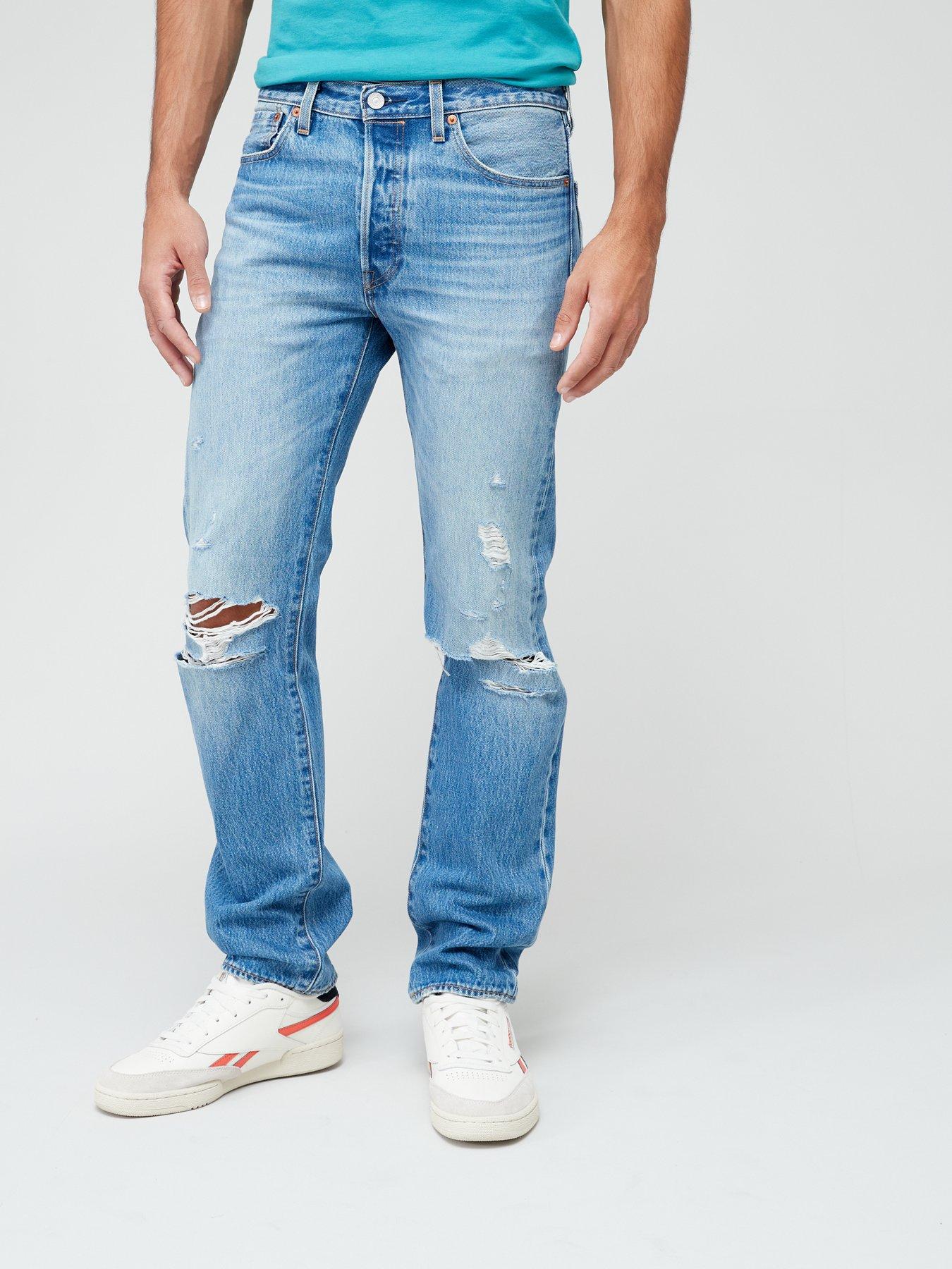 Levi's 501® Original Straight Fit Ripped Jeans - Light Wash | Very Ireland