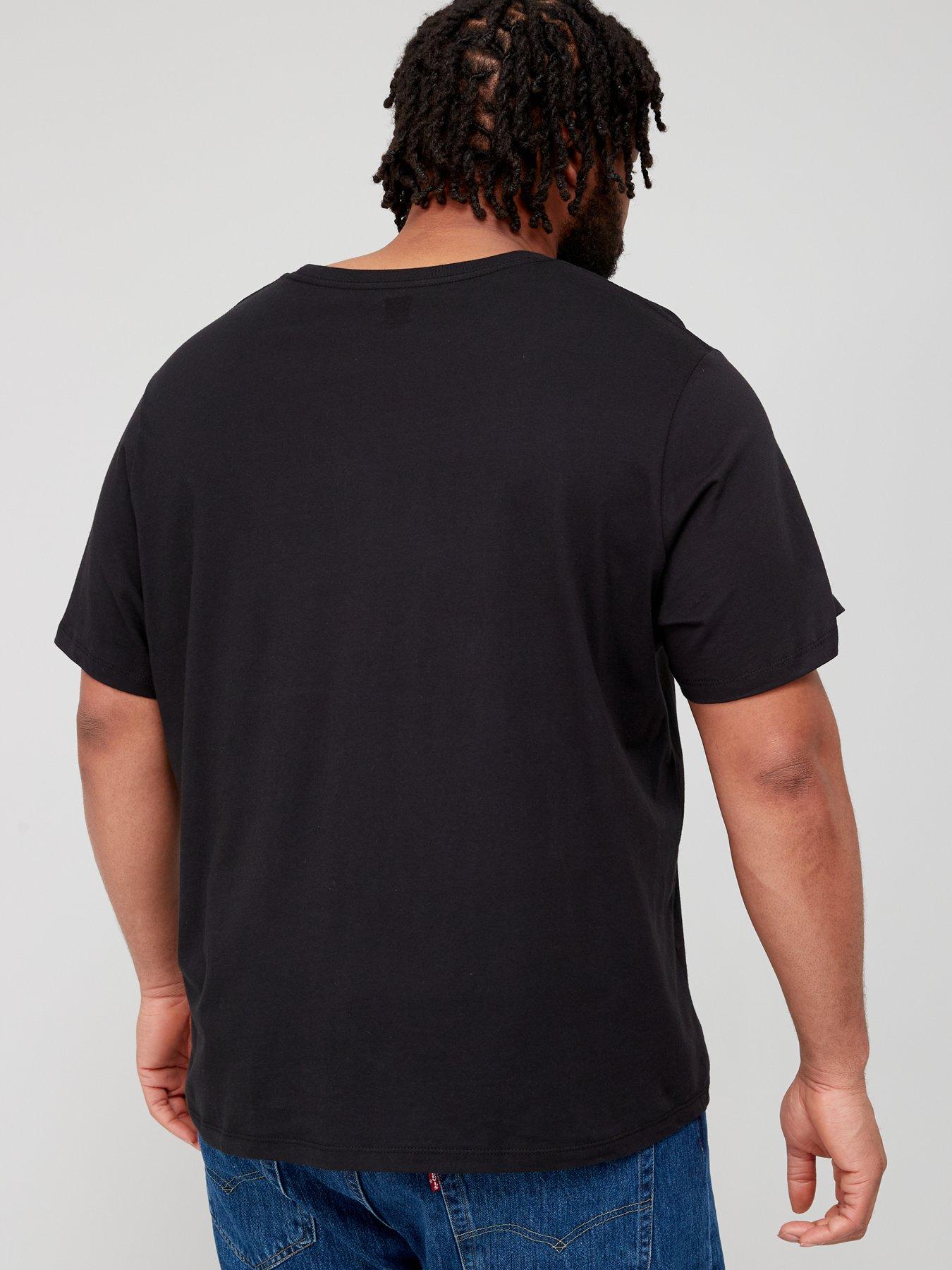 Image 3 of 5 of Levi's Big &amp; Tall Small Logo 2 Pack T-Shirt - Black