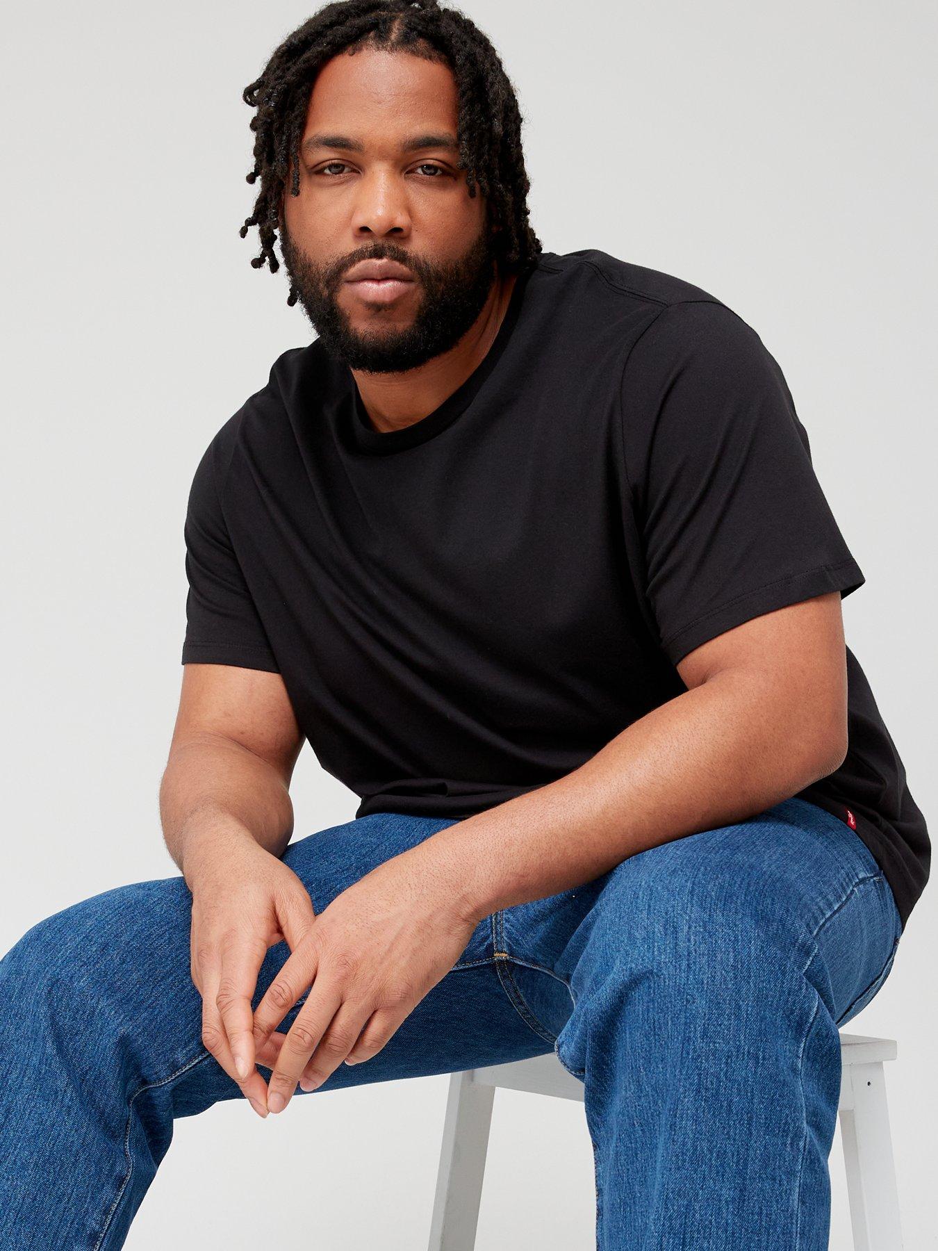 Image 5 of 5 of Levi's Big &amp; Tall Small Logo 2 Pack T-Shirt - Black