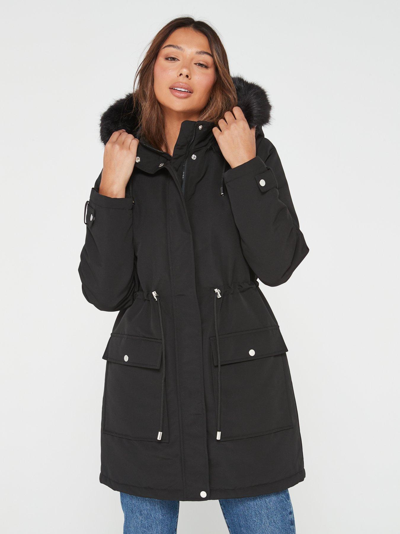 Trespass nadina faux fur trim sales parka