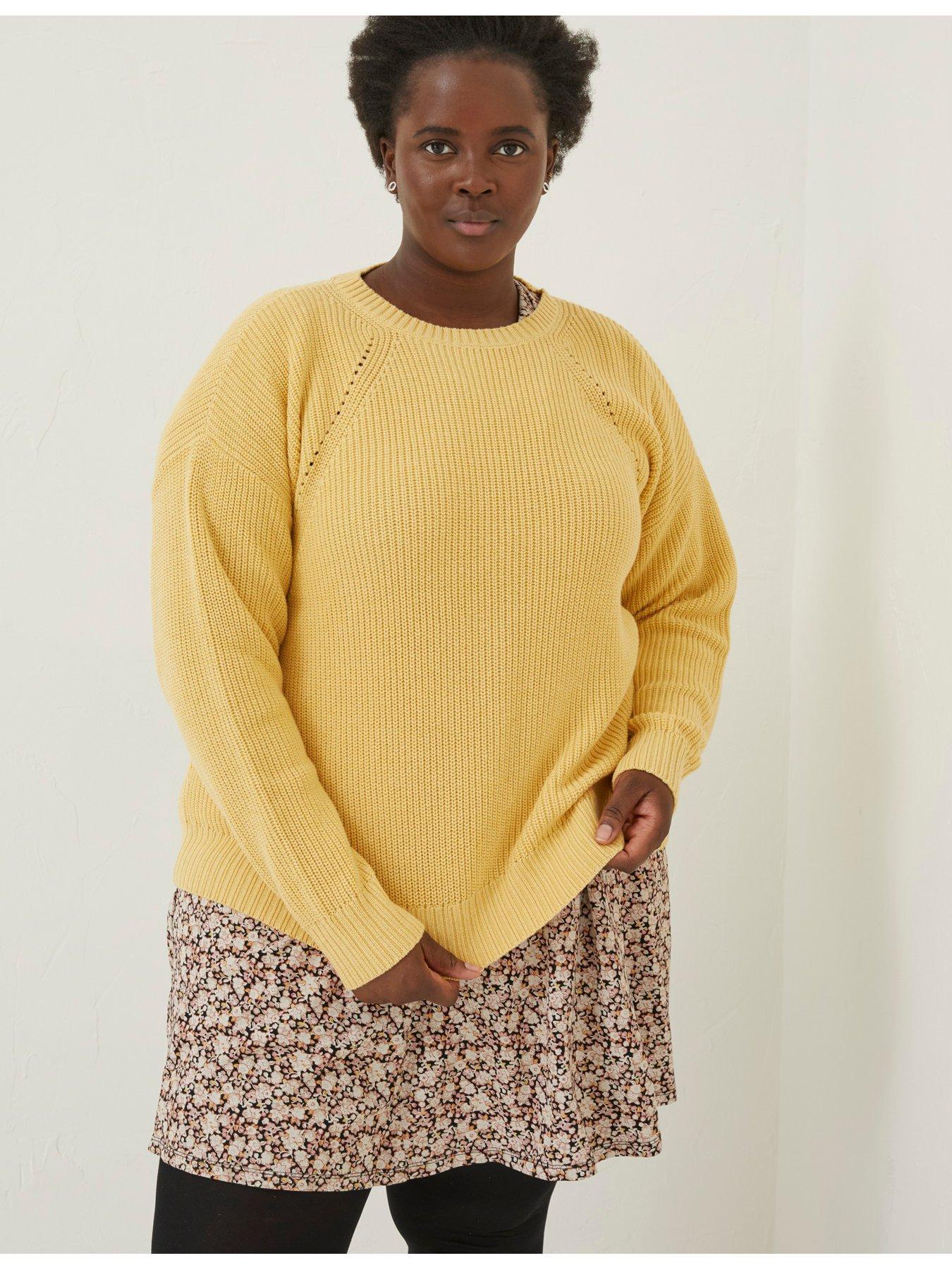 Plus size yellow on sale jumper