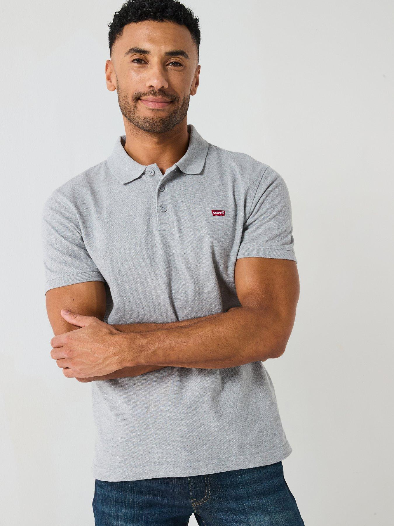 Image of Levi's Housemark Logo Polo Shirt - Grey