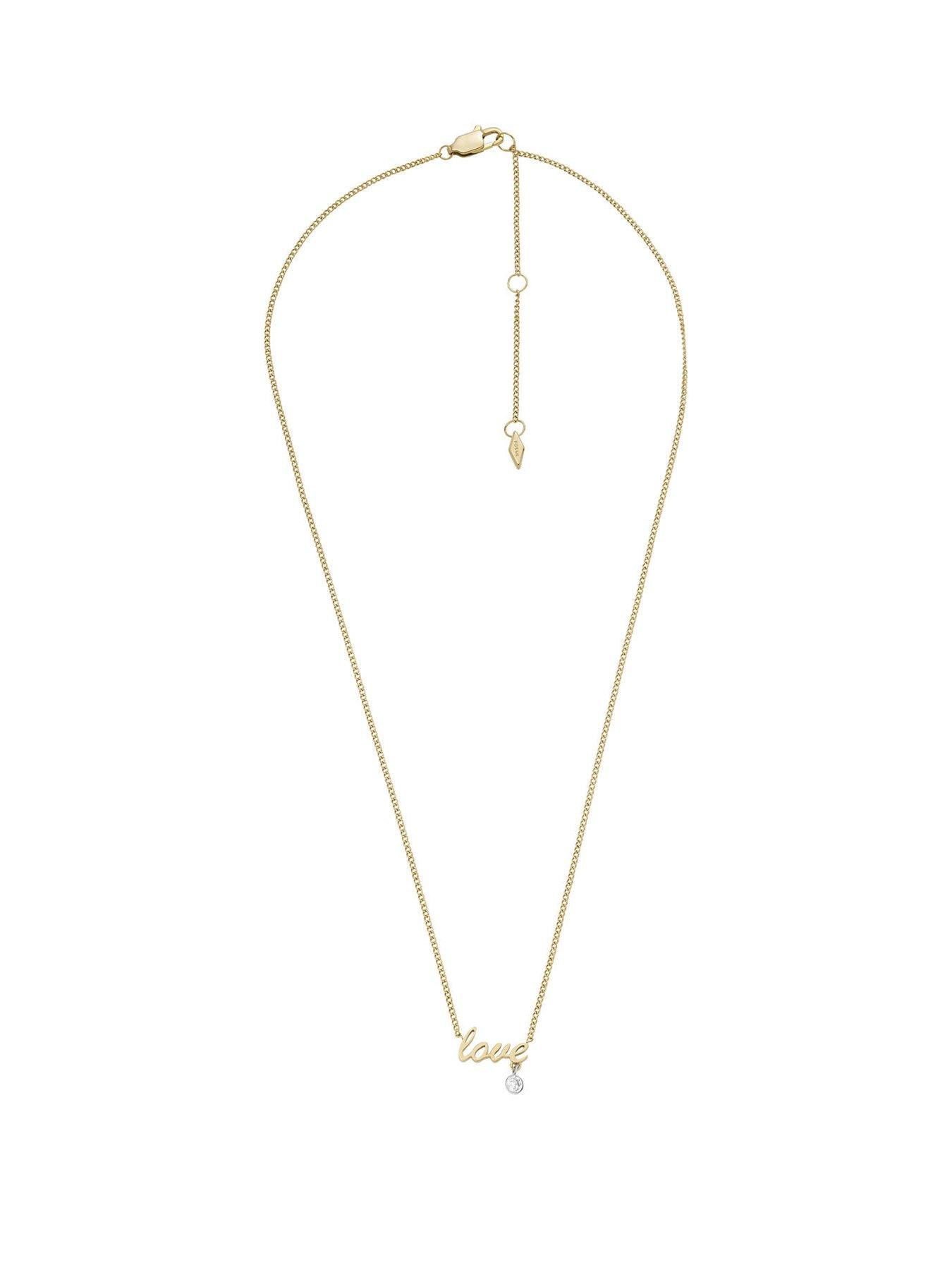 fossil-sadie-love-notes-two-tone-stainless-steel-station-necklacefront