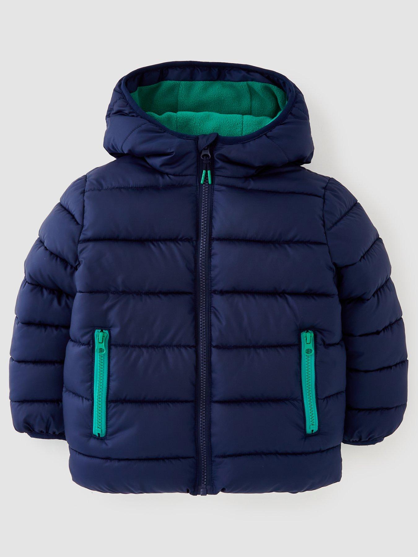 Boys navy padded coat sales