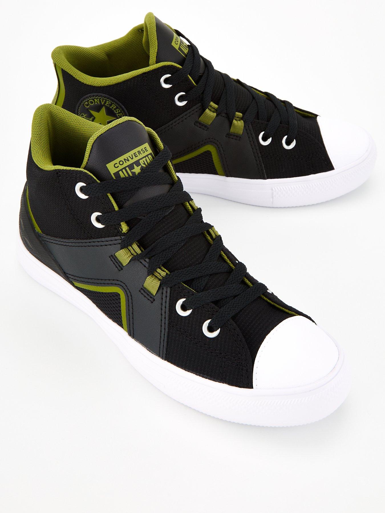 Converse shoes shop black and green