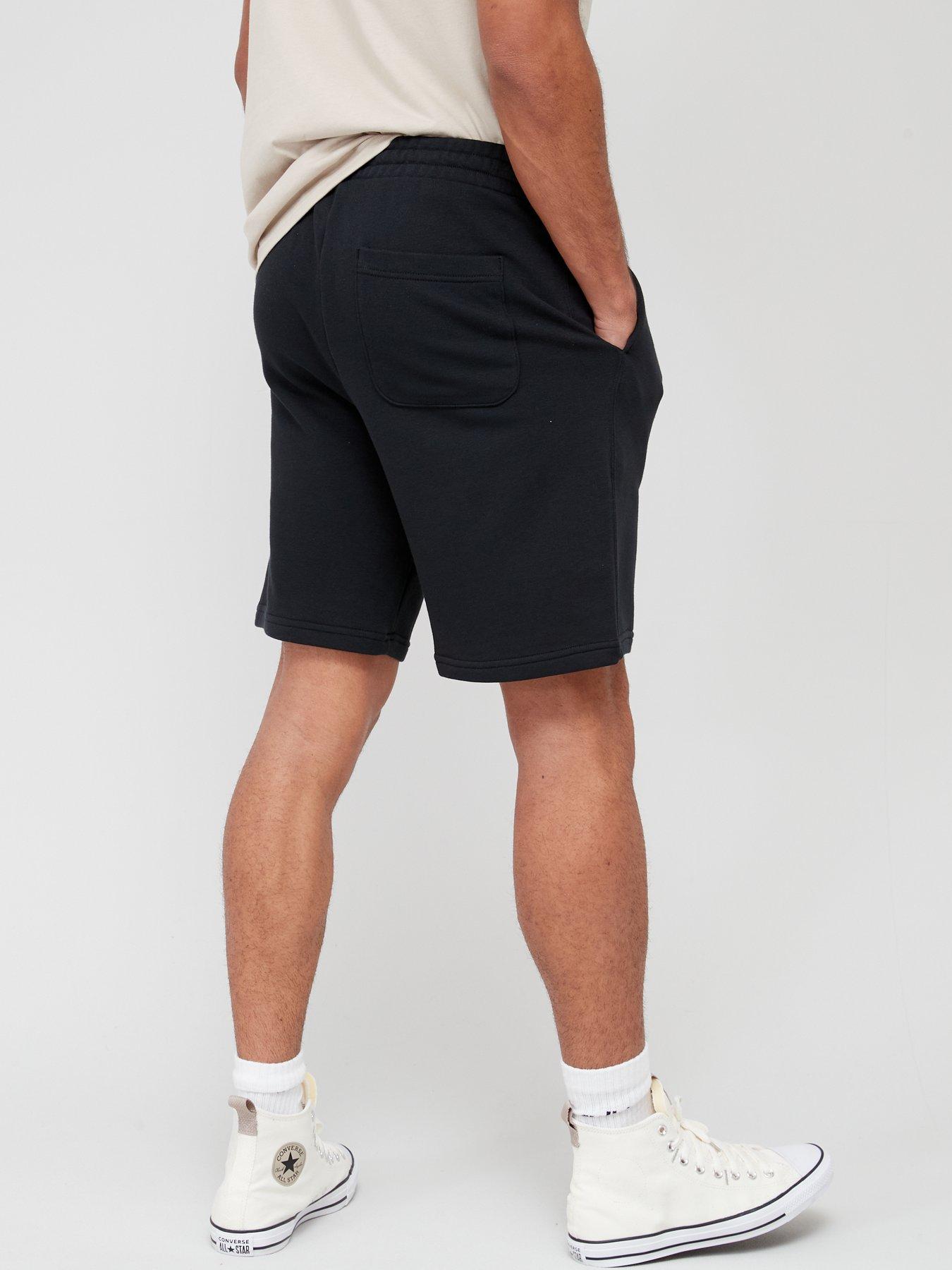 Image 2 of 4 of Converse Star Chevron Fleece Shorts - Black