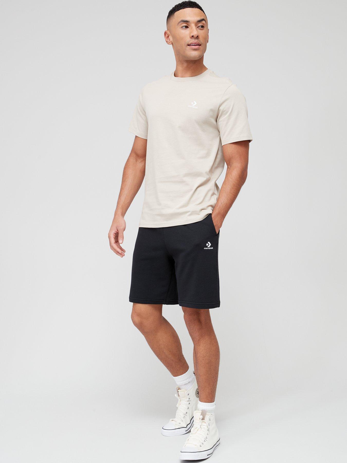 Image 3 of 4 of Converse Star Chevron Fleece Shorts - Black