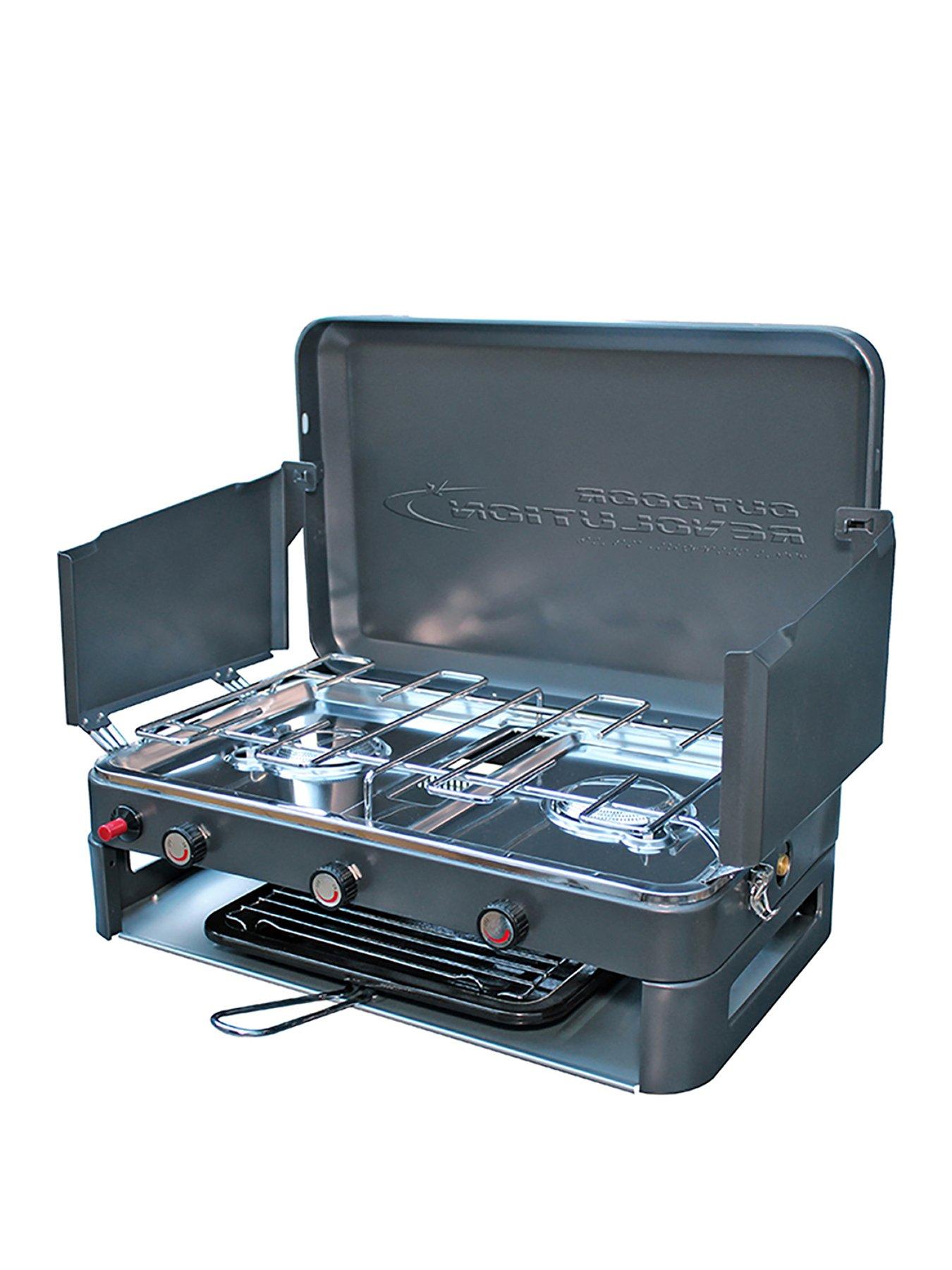 undefined Twin Burner Gas Stove  &  Grill (Screw Fitting Gas Cart Compatible)