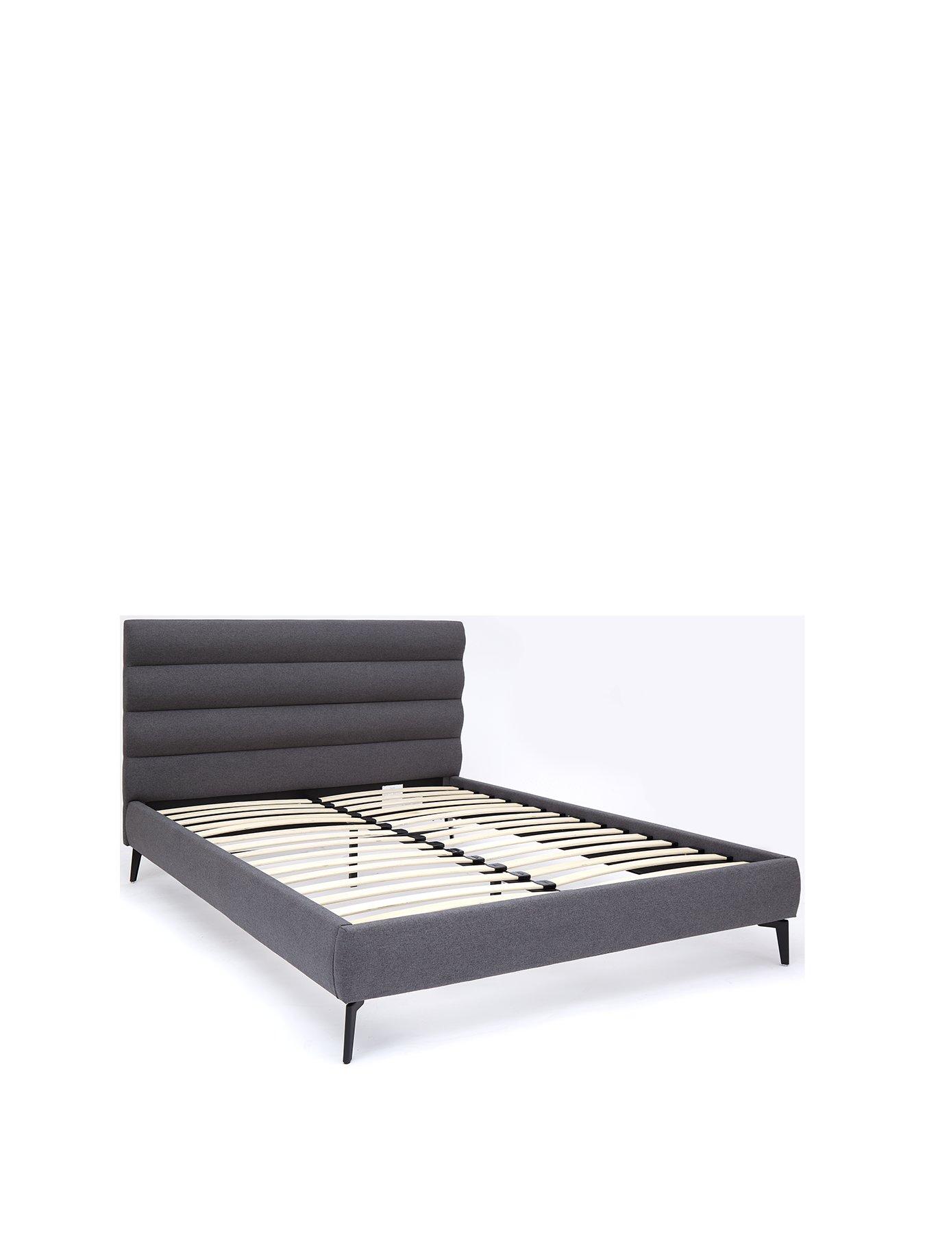 Image 3 of 6 of Very Home Prague Fabric Bed with Mattress Options (Buy &amp; SAVE!) - Grey - FSC&reg; Certified