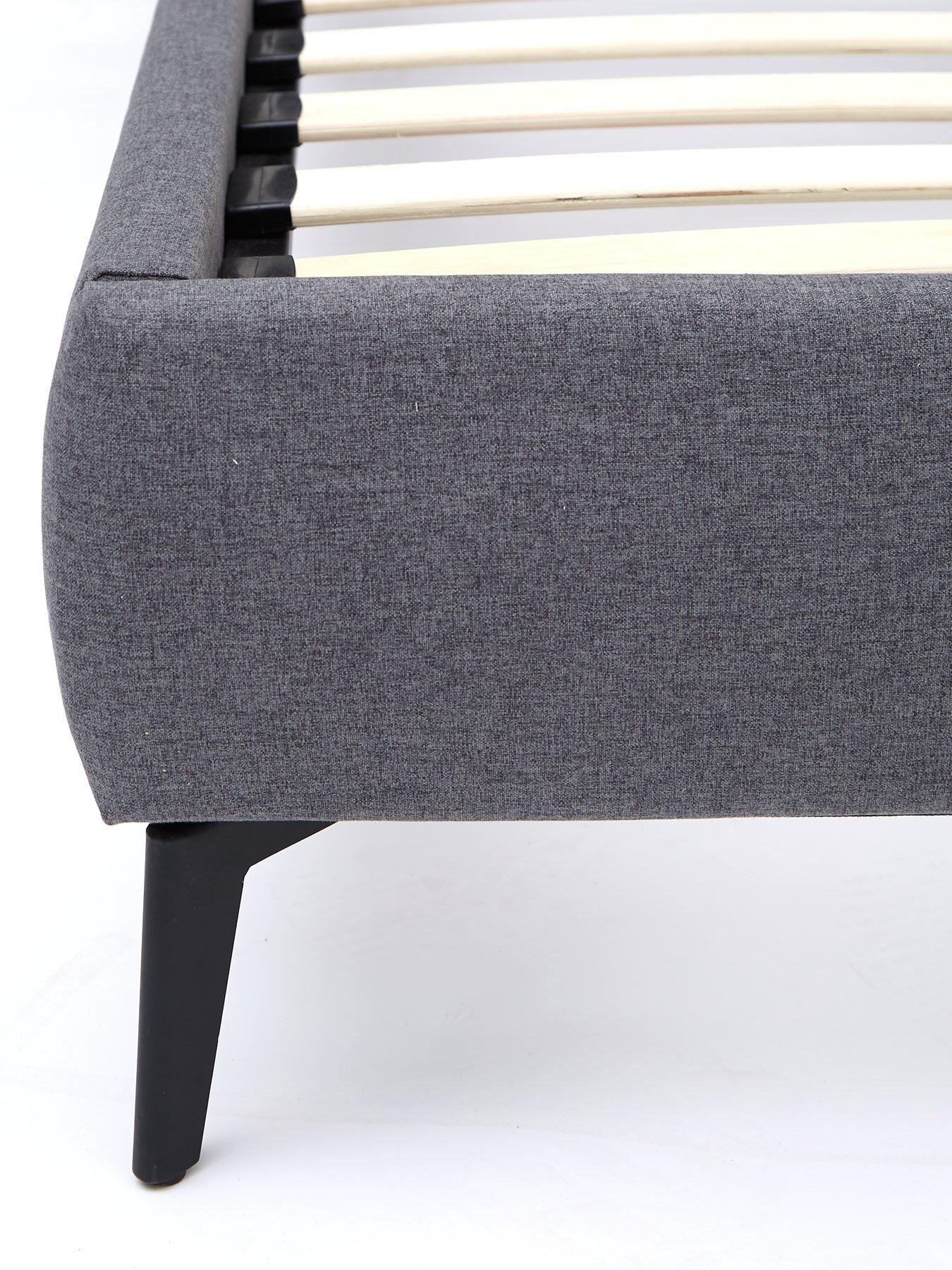 Image 4 of 6 of Very Home Prague Fabric Bed with Mattress Options (Buy &amp; SAVE!) - Grey - FSC&reg; Certified