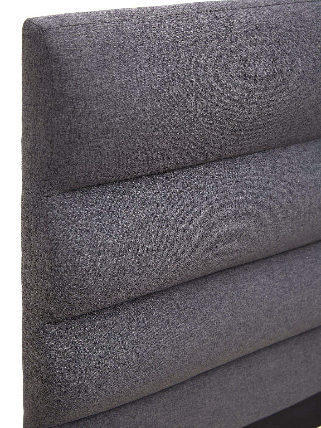 Image 5 of 6 of Very Home Prague Fabric Bed with Mattress Options (Buy &amp; SAVE!) - Grey - FSC&reg; Certified