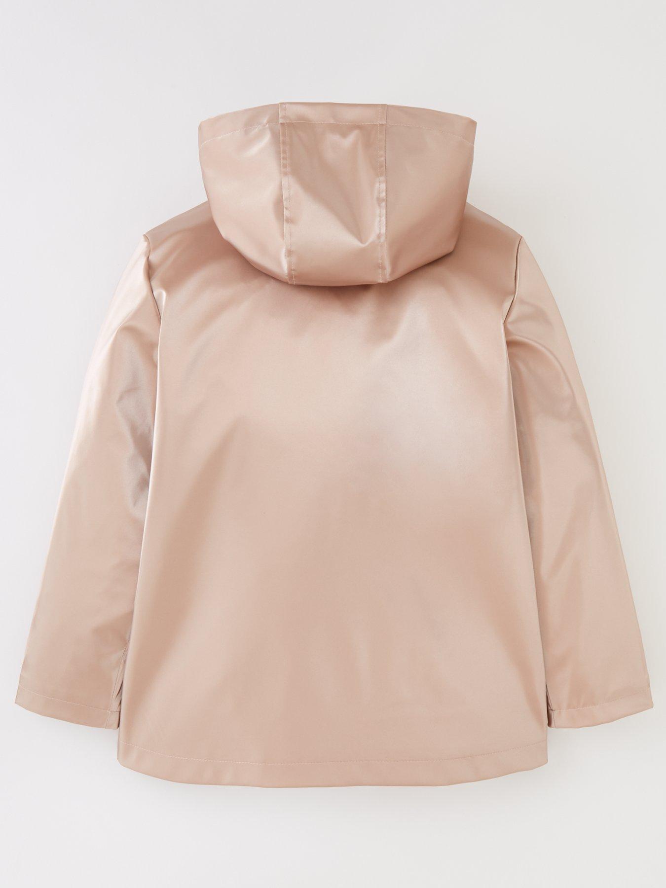 Pink rubberised rain clearance mac