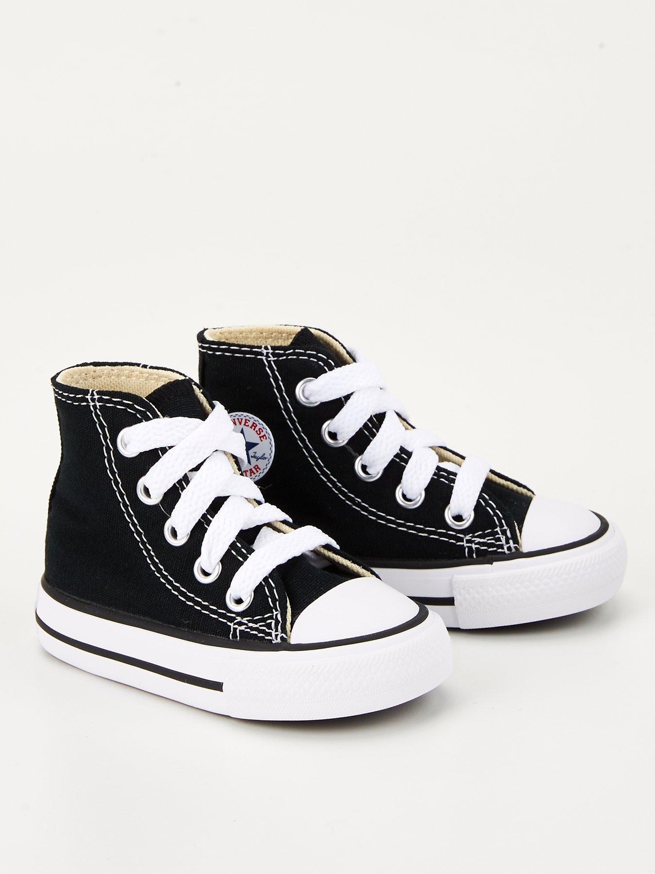 Infant black high top converse best sale