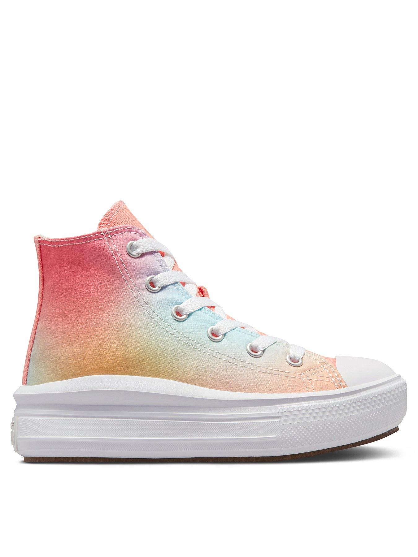 Converse Kids Chuck Taylor All Star Move Platform Rainbow Ombre