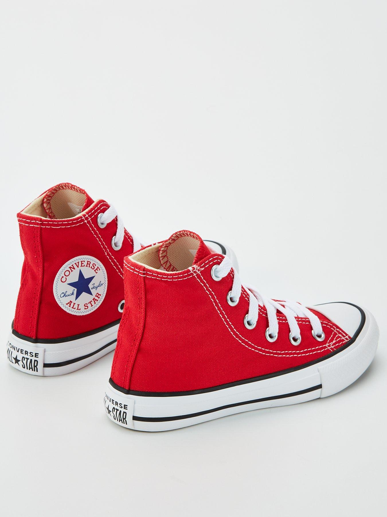 Image 3 of 7 of Converse Kids Unisex Hi Top Trainer - Red