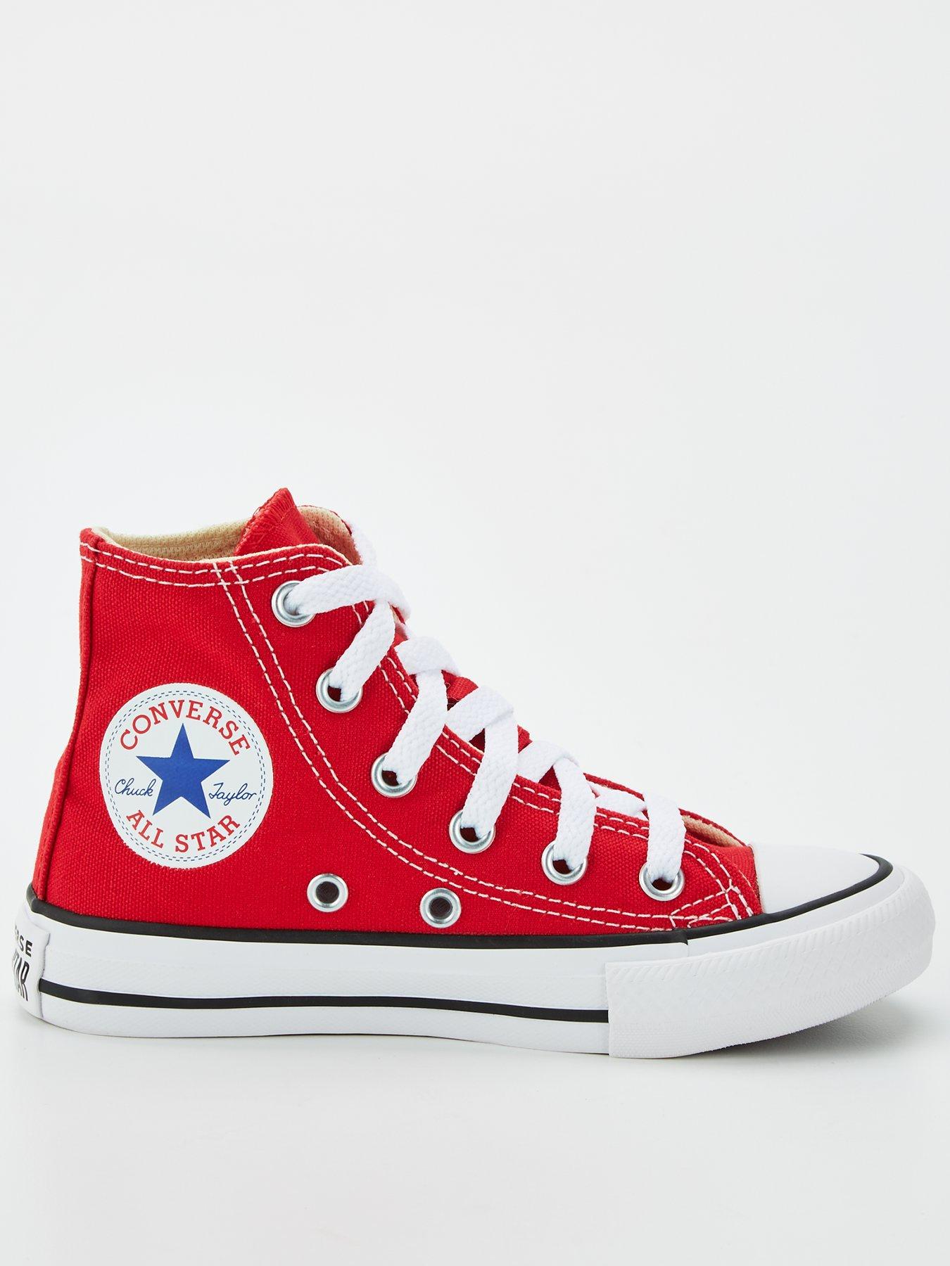 Image 4 of 7 of Converse Kids Unisex Hi Top Trainer - Red