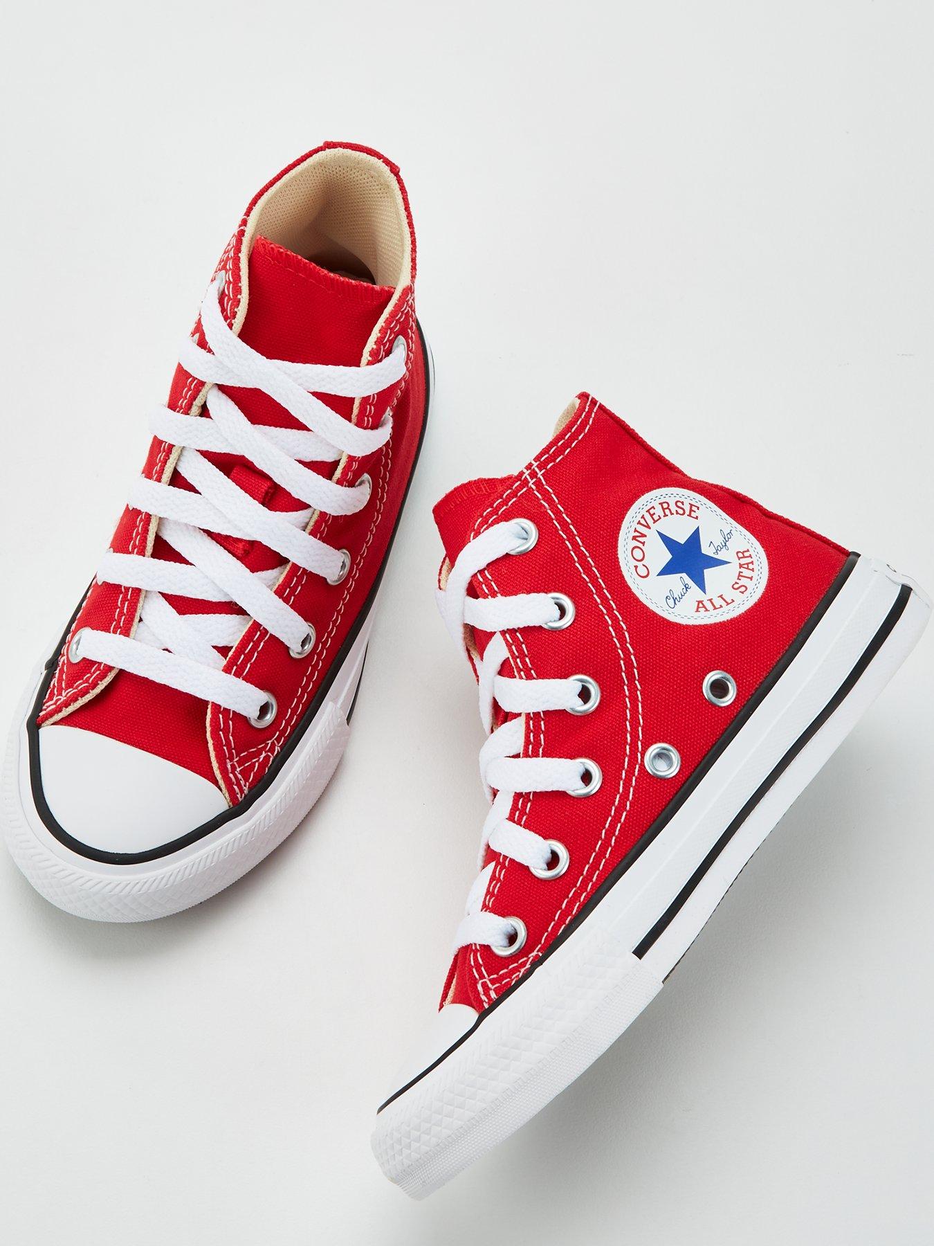 Image 5 of 7 of Converse Kids Unisex Hi Top Trainer - Red