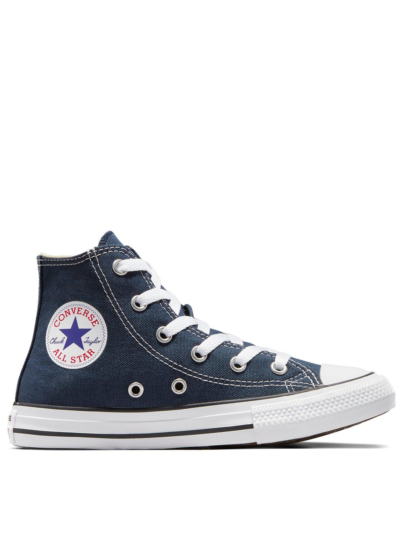 Image 1 of 7 of Converse Unisex Kids Hi Top Trainers - Navy