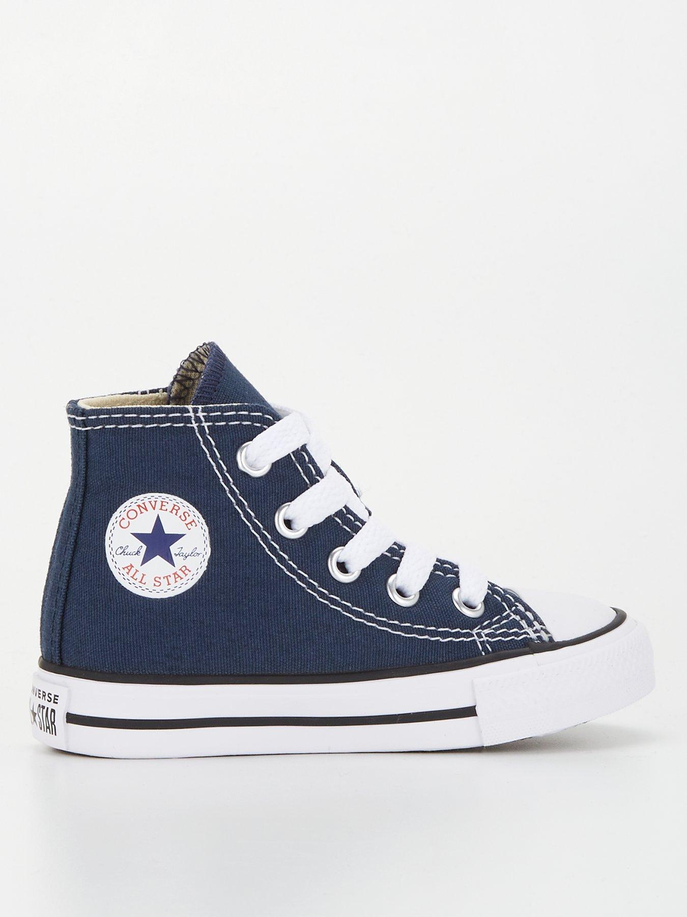 Image 1 of 7 of Converse Infant Boys Hi Top Trainers - Navy