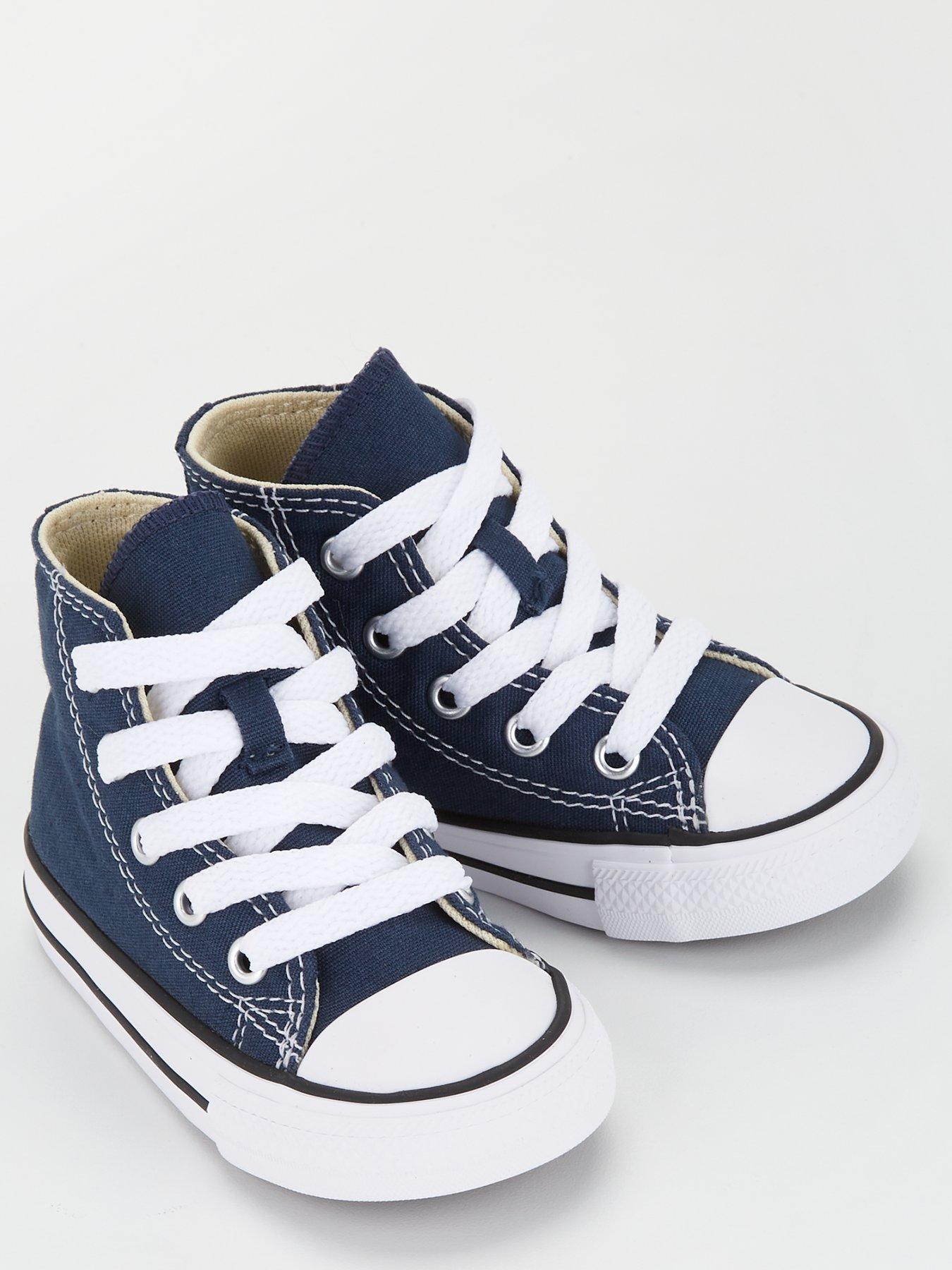 Image 2 of 7 of Converse Infant Boys Hi Top Trainers - Navy