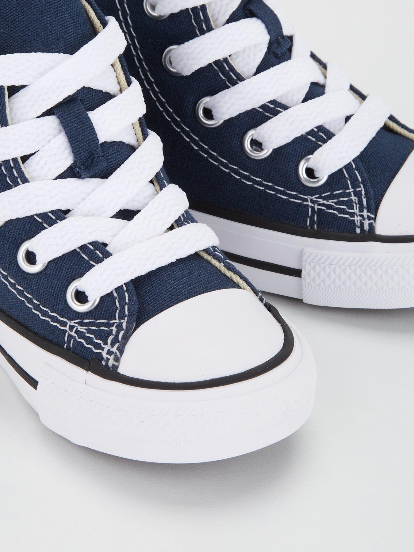 Image 6 of 7 of Converse Infant Boys Hi Top Trainers - Navy