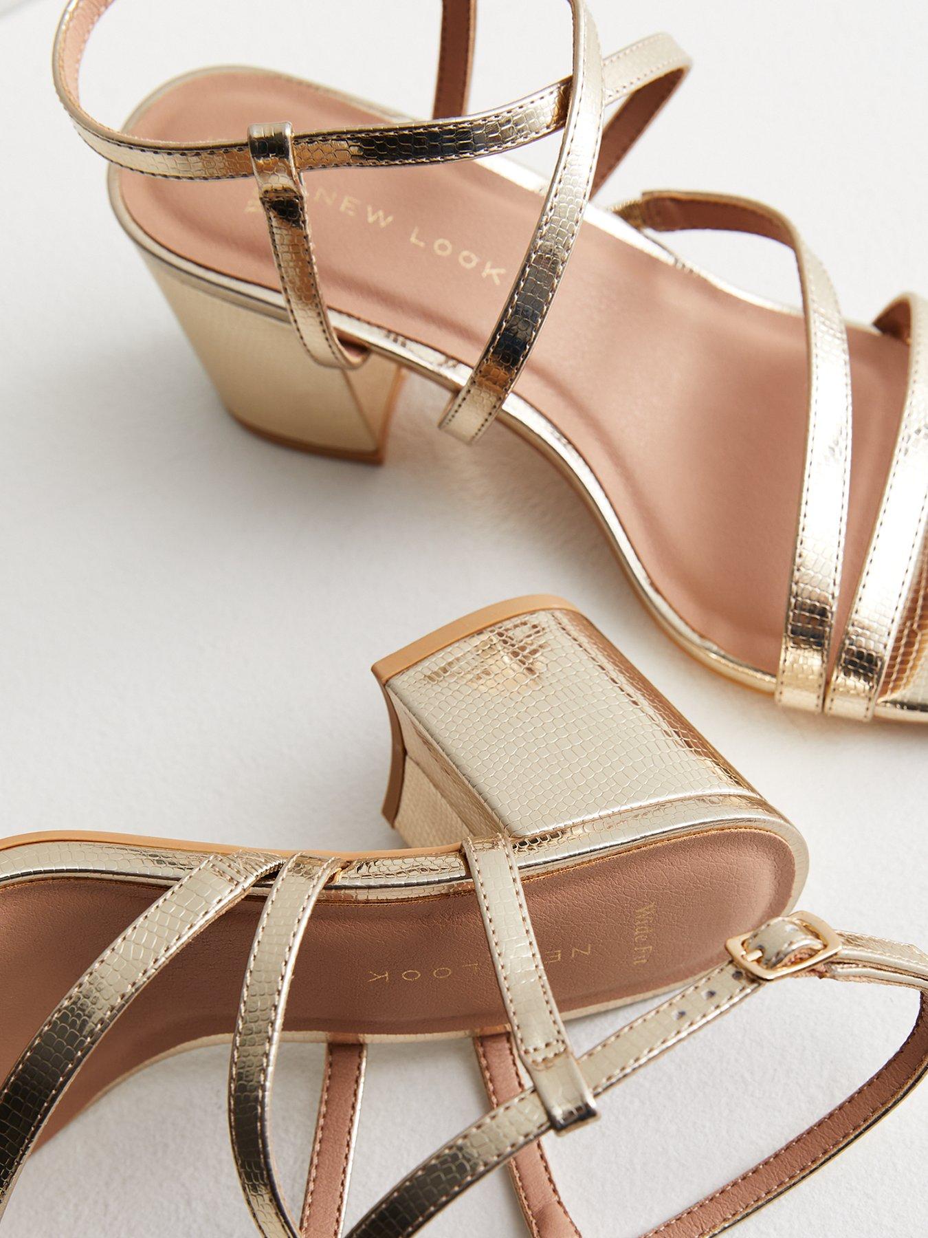 Wide fit cheap gold heels