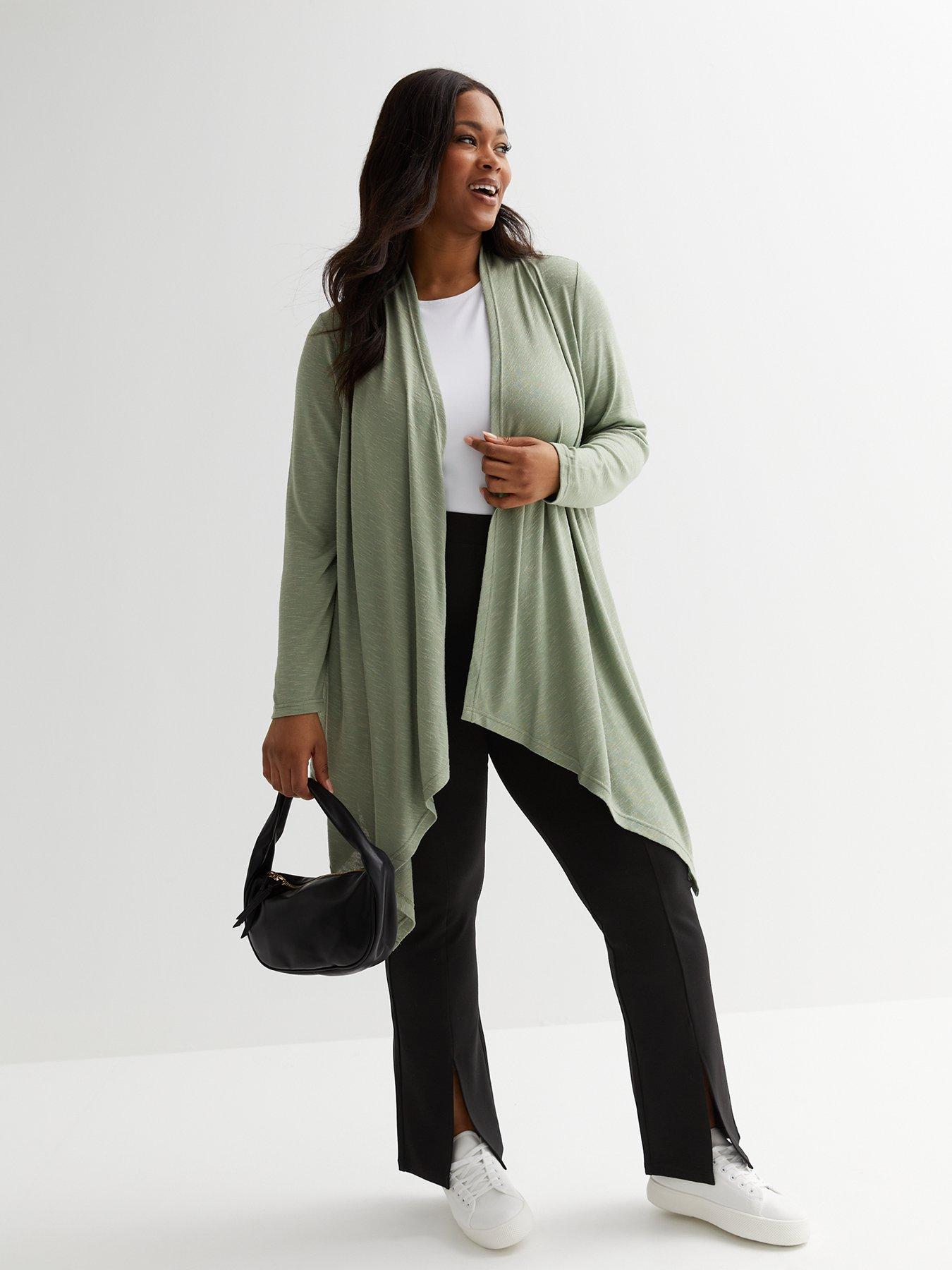 Khaki shop waterfall cardigan