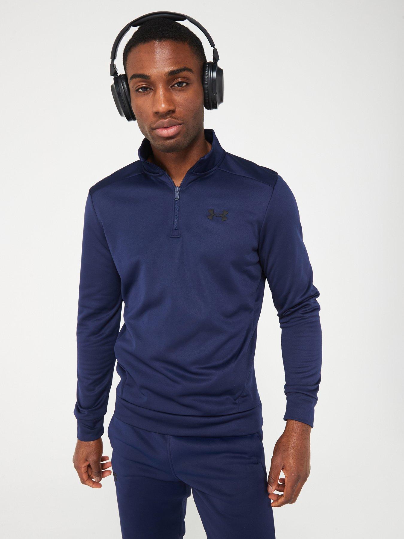 under-armour-mensnbsptraining-armour-fleece-14-zip-top-navy