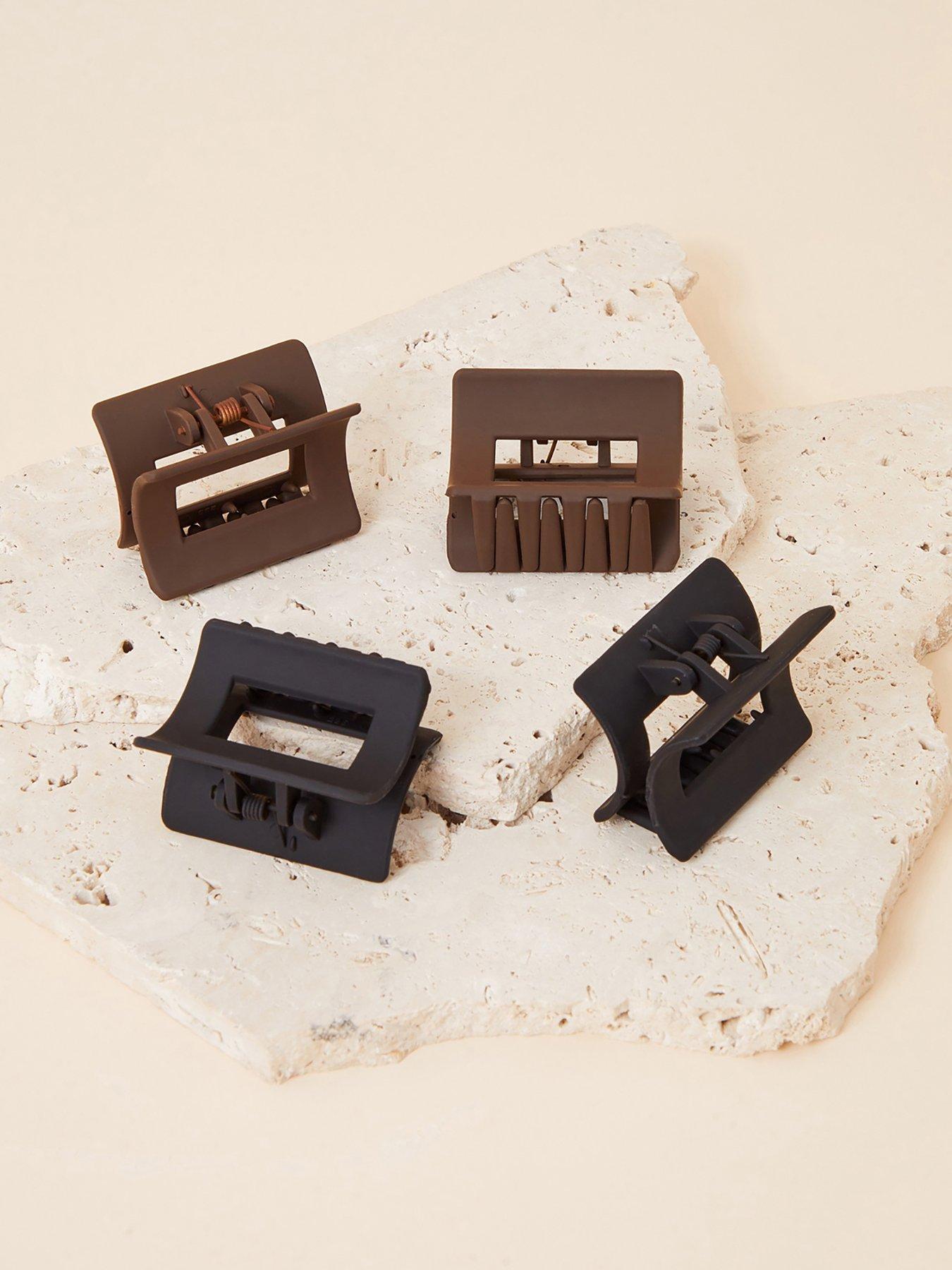 Image 2 of 2 of Accessorize Matte Square Claw Clips 4 Pack