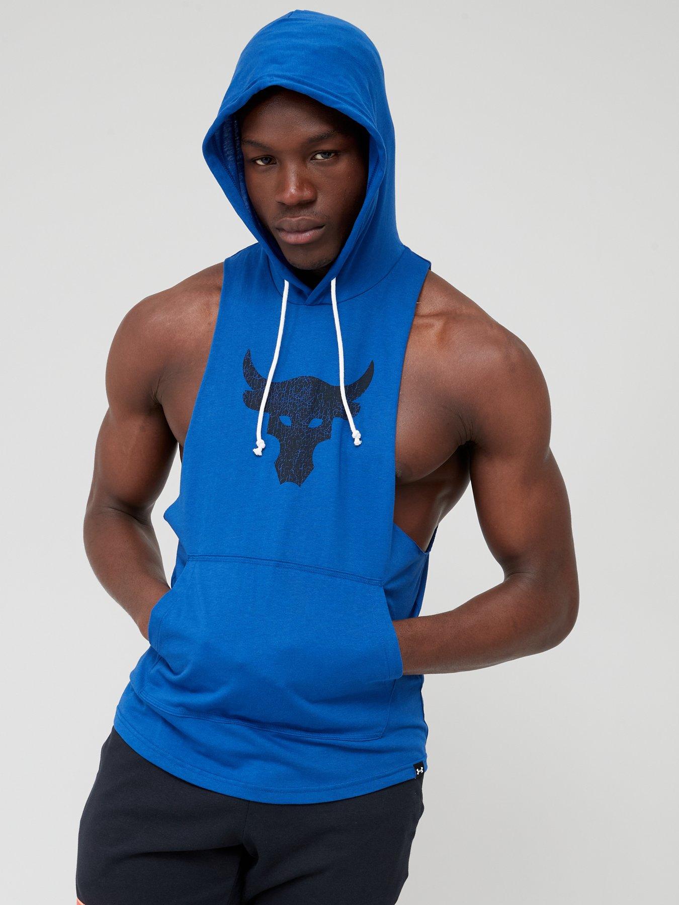 UNDER ARMOUR Training Project Rock BSR Bull Sleeveless Hoodie - Blue | Very  Ireland