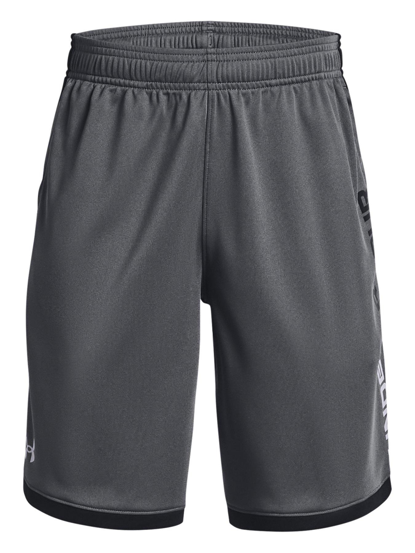 UNDER ARMOUR Girls Challenger Knit Shorts - Black/White