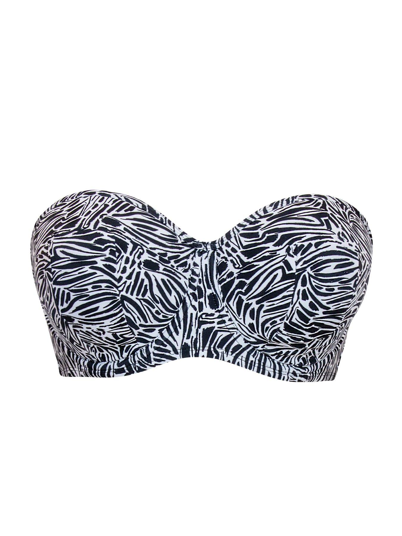 Curvy Kate Sundown Bandeau Bikini Black Print - 30D