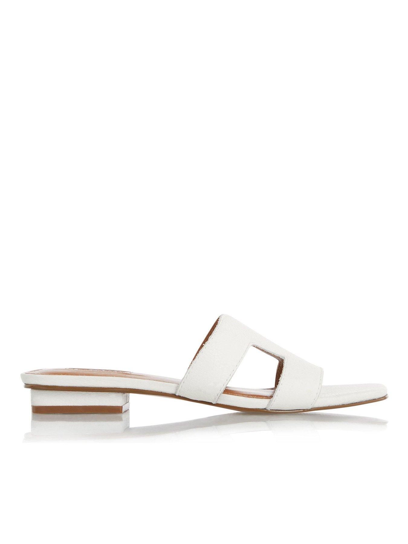 Dune loupe hot sale sandals white