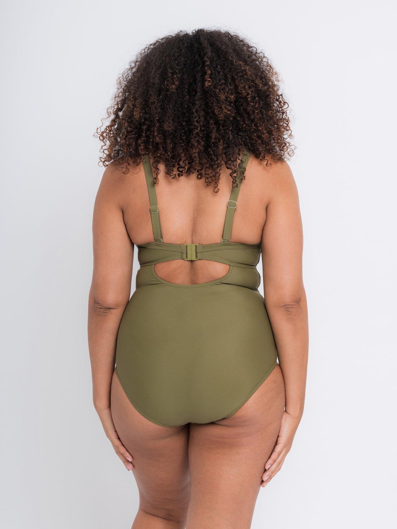 curvy-kate-retro-sun-padded-plunge-swimsuit-olivestillFront