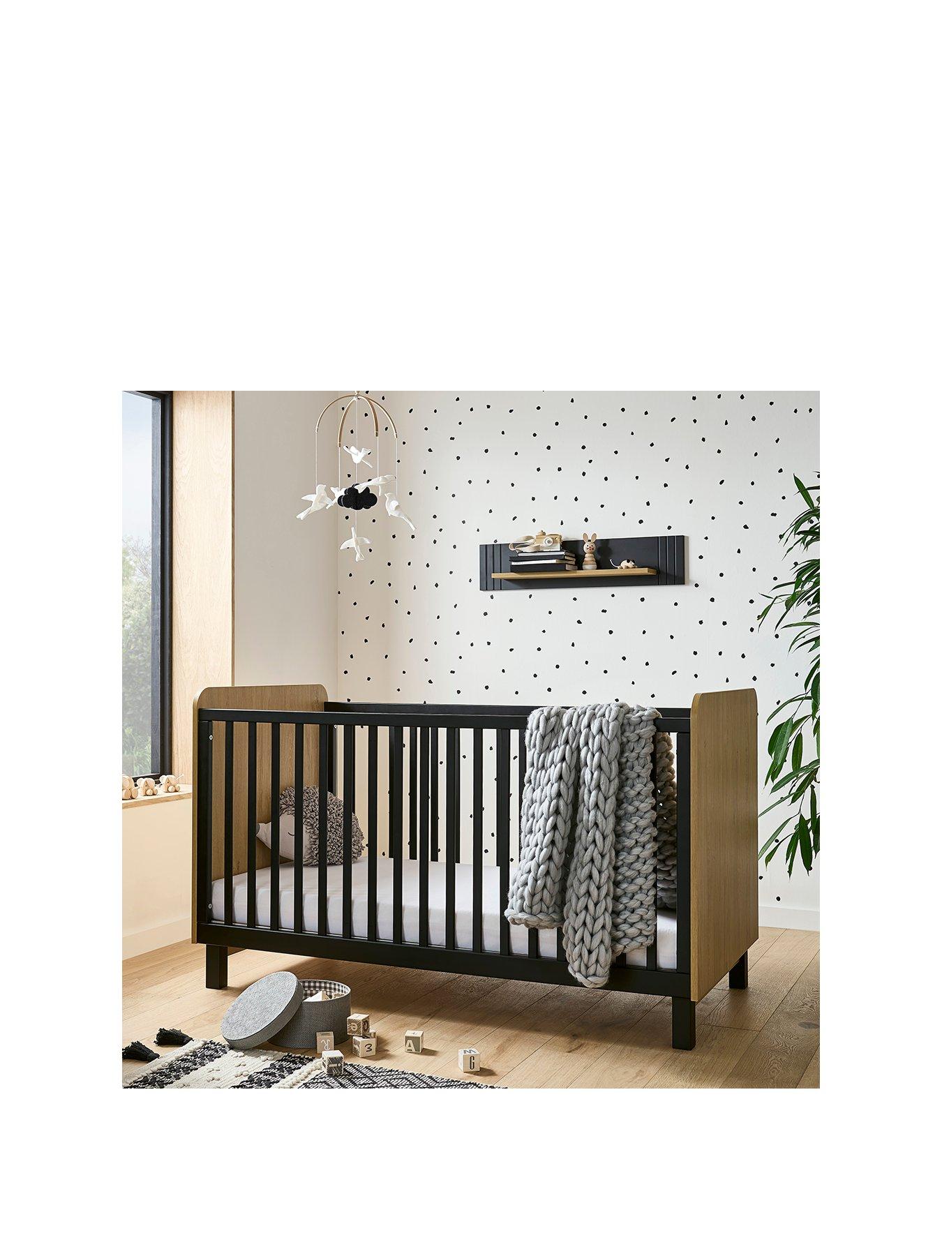 cuddleco-rafi-3-piece-nursery-furniture-set-oak-and-blackback