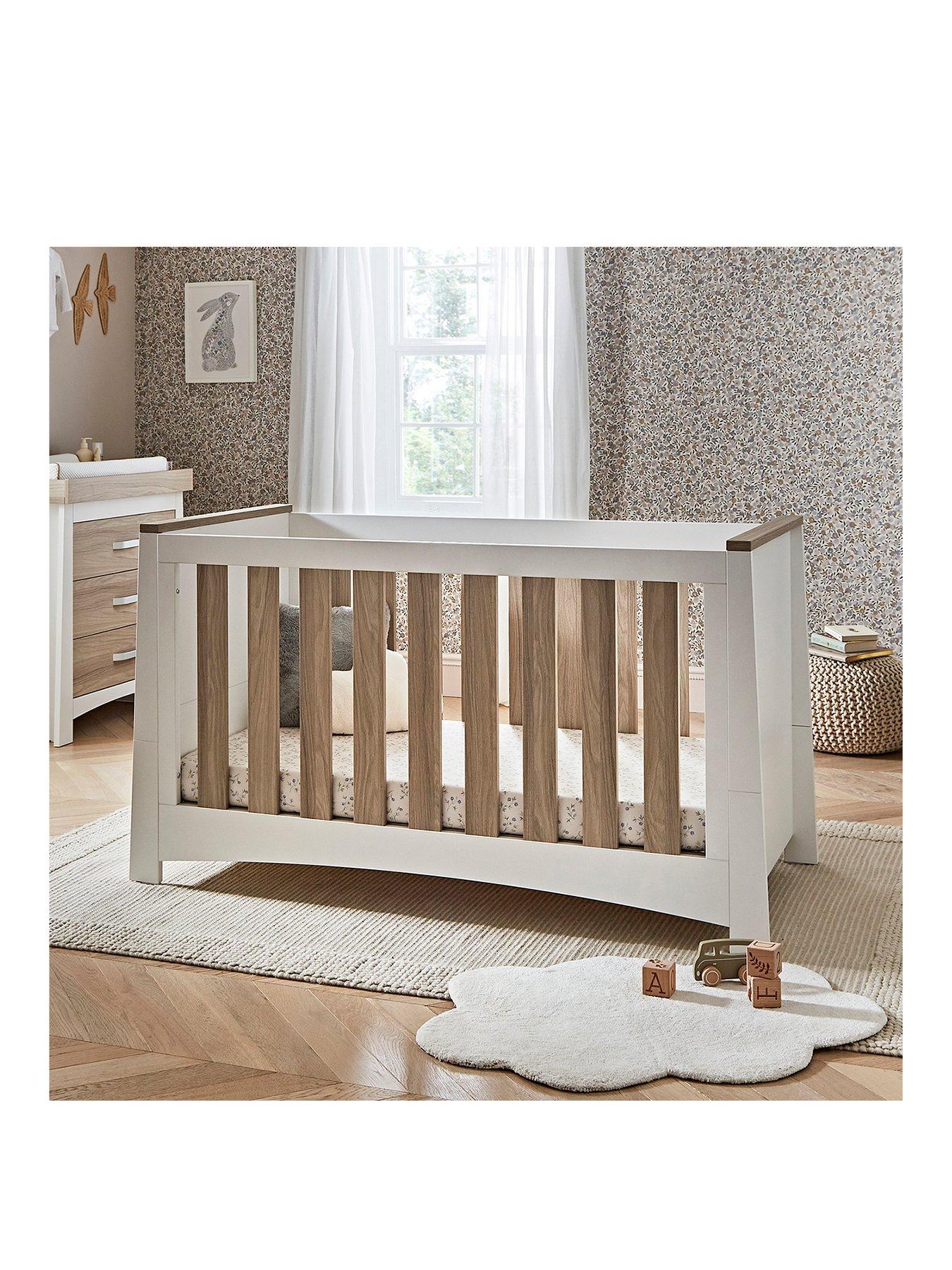 Image 2 of 7 of CuddleCo Ada 3 Piece Nursery Furniture Set - White and Ash