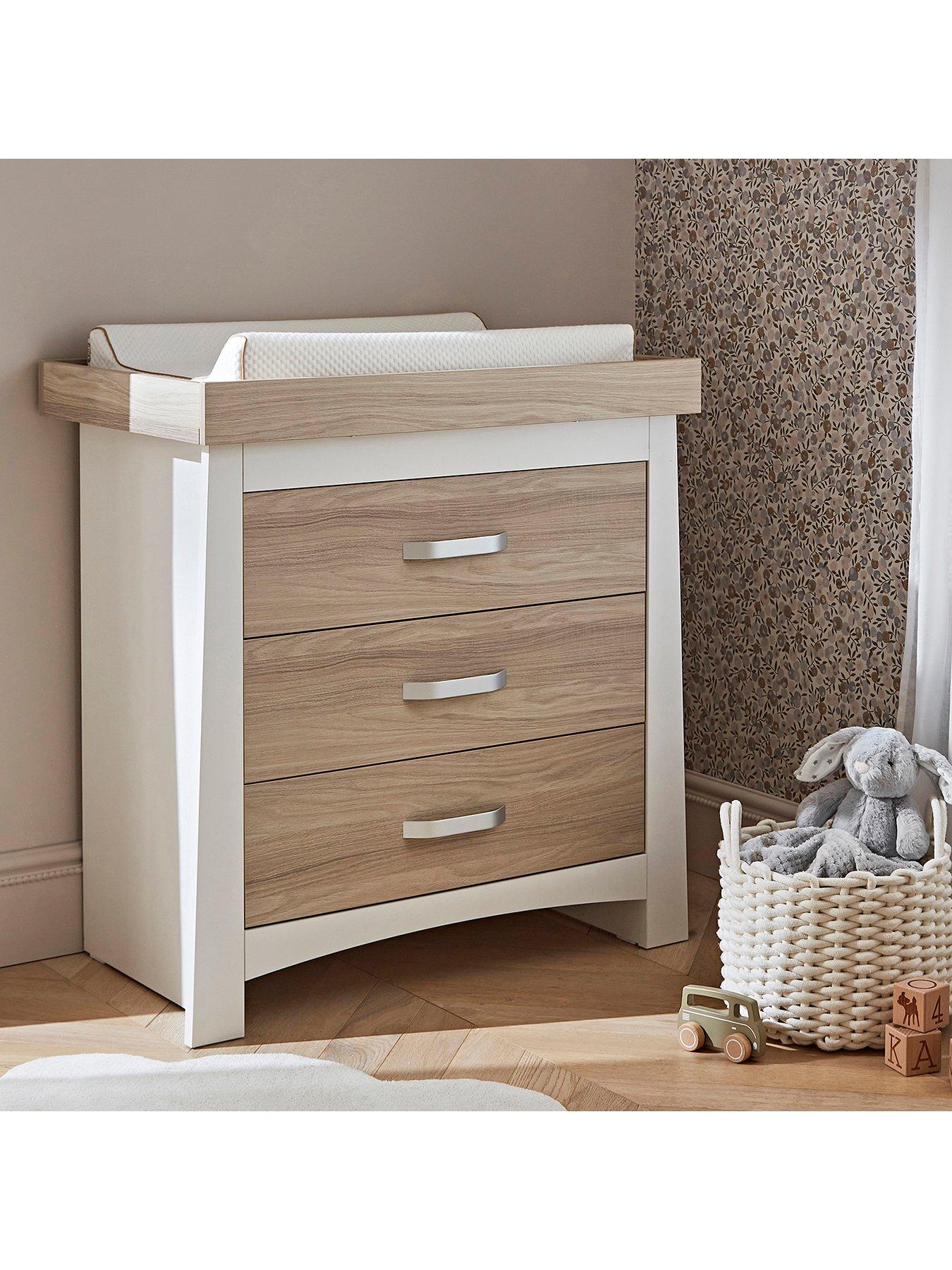 Image 4 of 7 of CuddleCo Ada 3 Piece Nursery Furniture Set - White and Ash