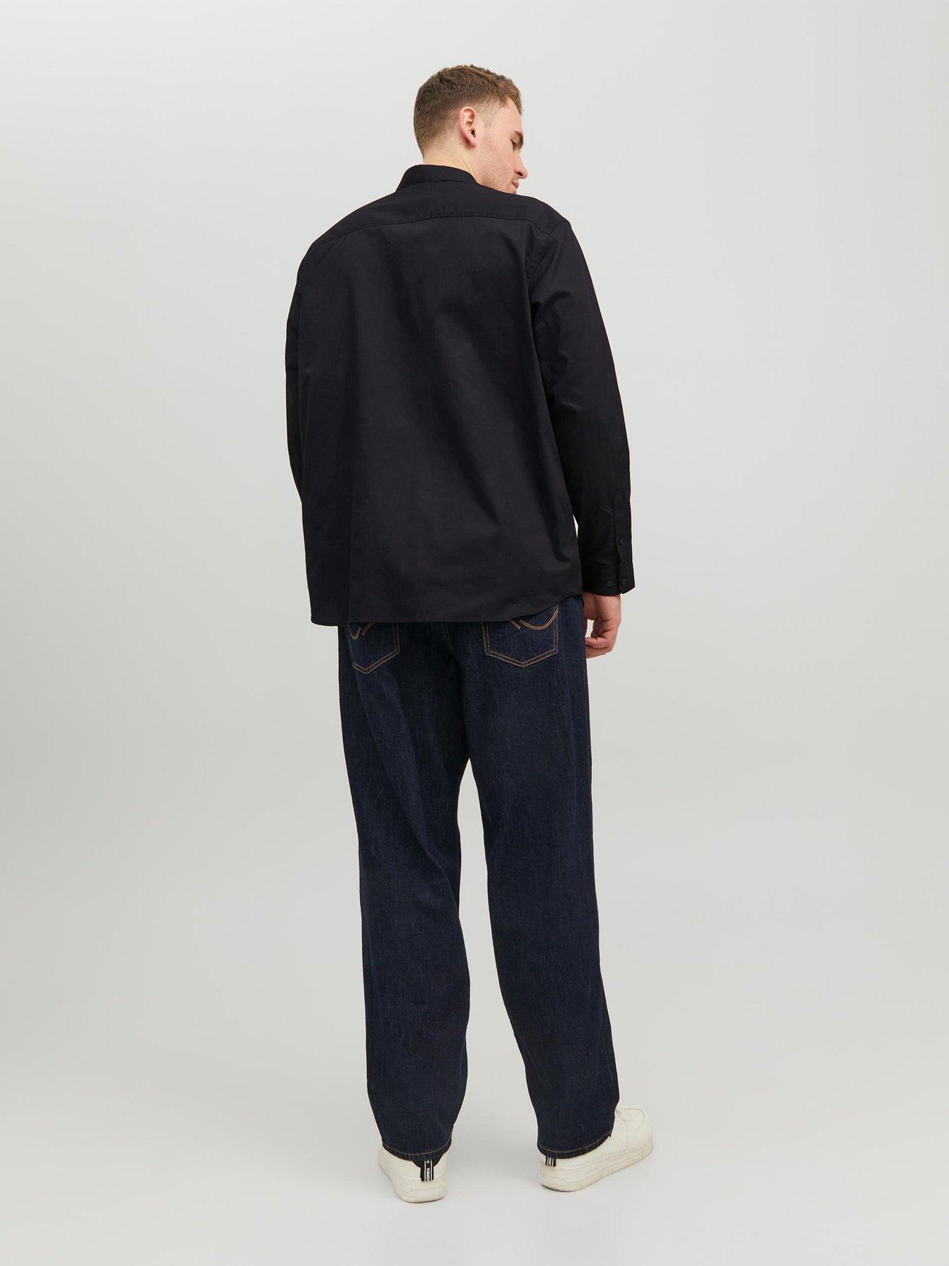 Image 2 of 5 of Jack & Jones Big &amp; Tall Cardiff Shirt - Black