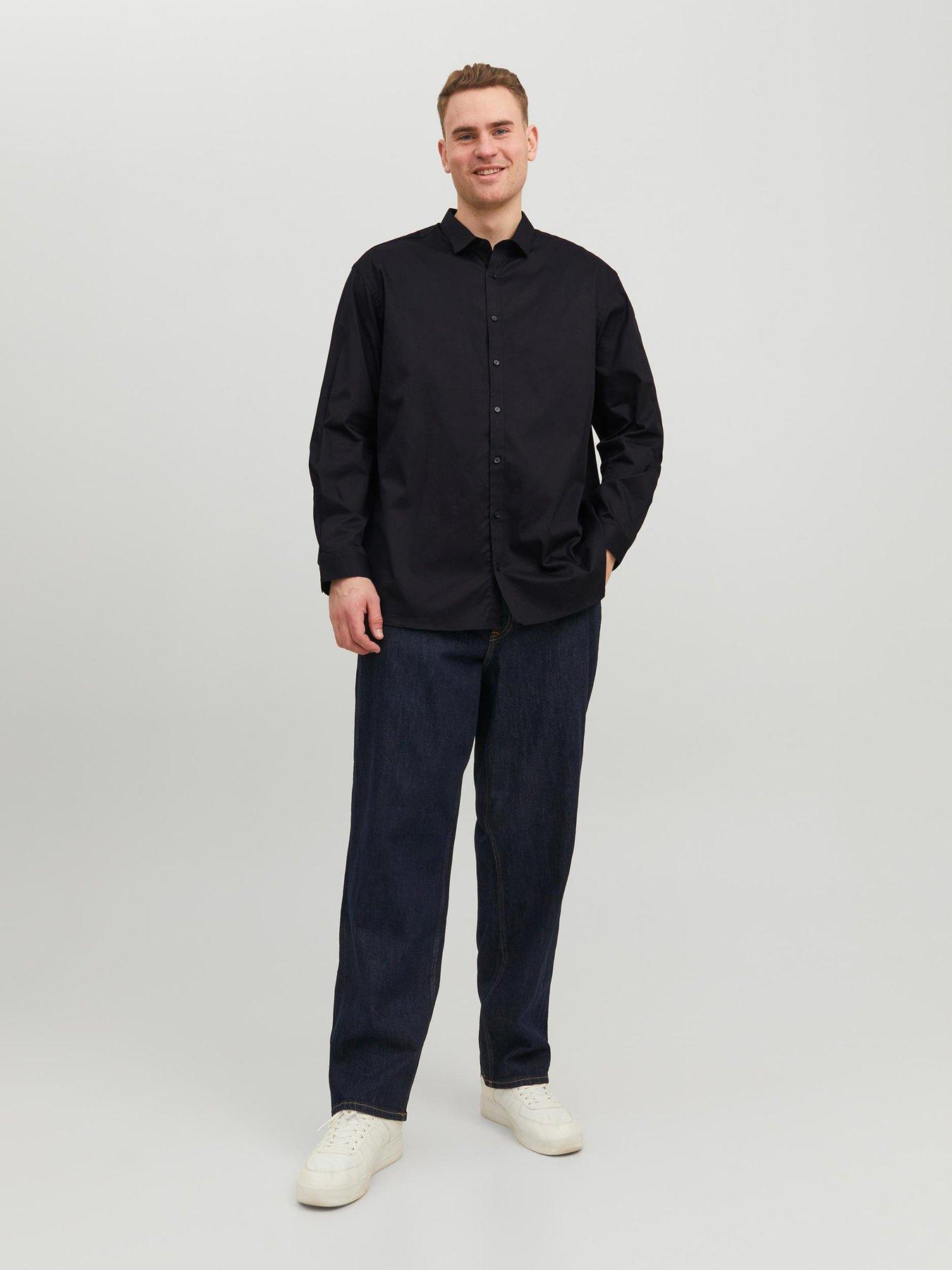 Image 3 of 5 of Jack & Jones Big &amp; Tall Cardiff Shirt - Black