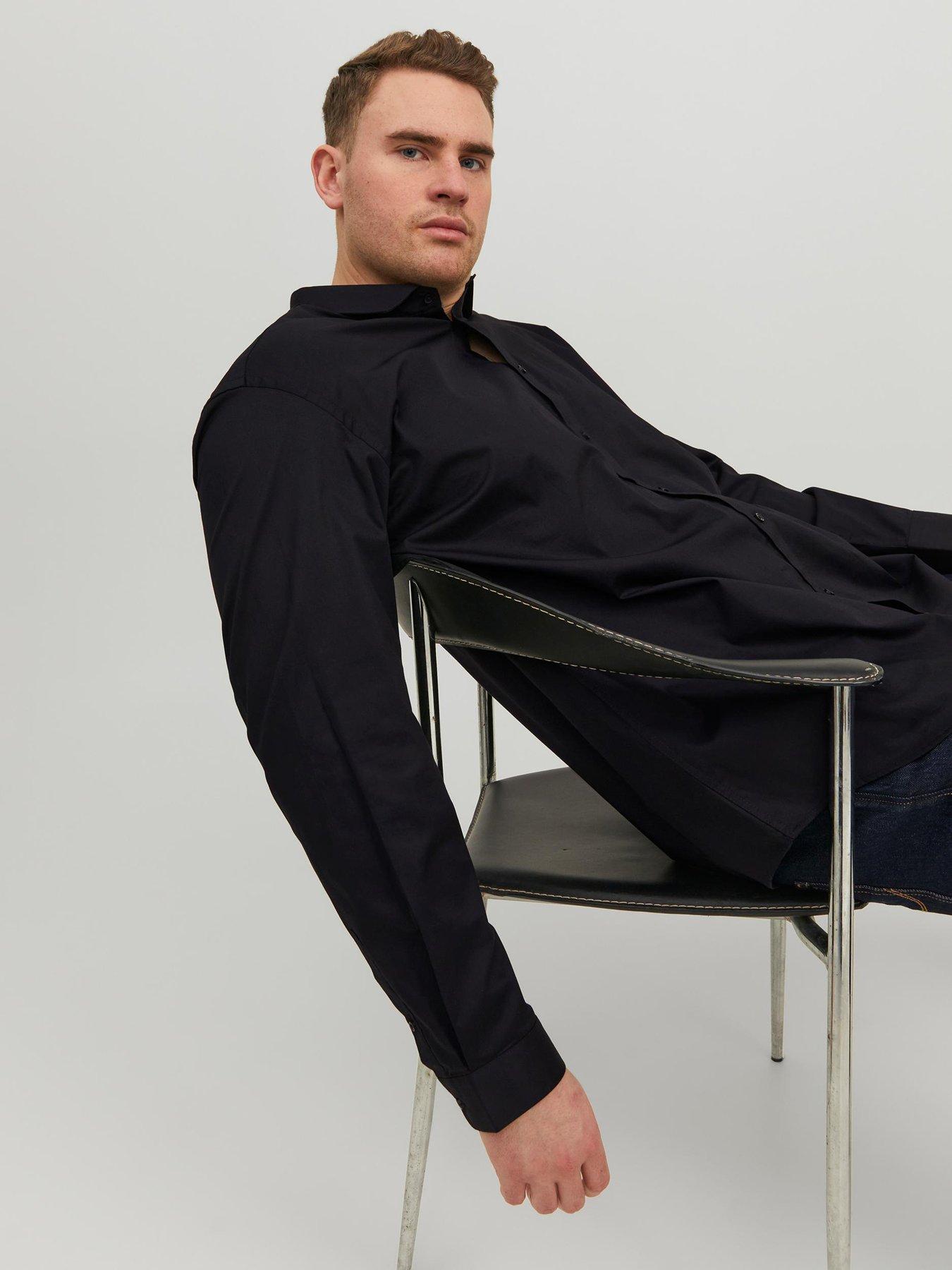 Image 4 of 5 of Jack & Jones Big &amp; Tall Cardiff Shirt - Black