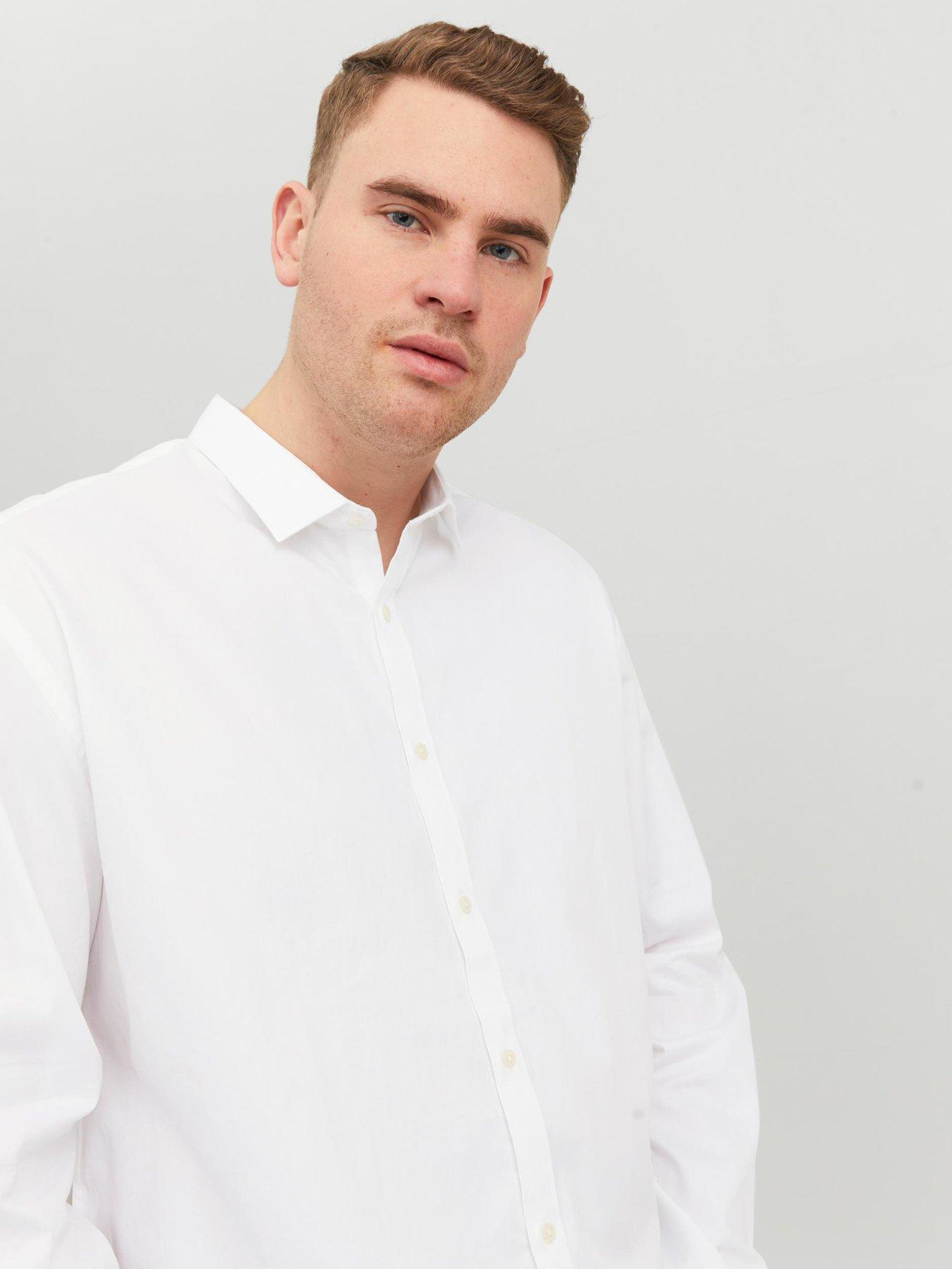 Image 3 of 5 of Jack & Jones Big &amp;Tall Cardiff Shirt - White