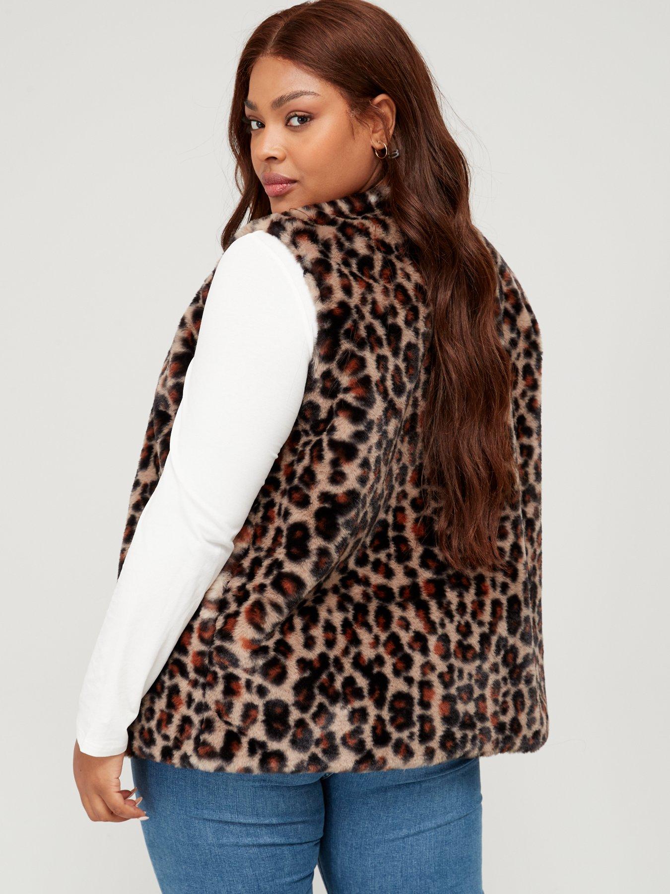 Animal print outlet fur vest